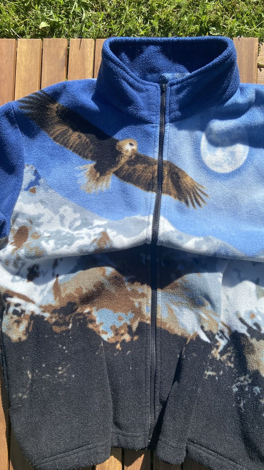 Japanese Brand 🟤Vintage Nature Overprinted Atlas Fleece Jacket Horses 🟤 Size US XL / EU 56 / 4 - 3 Thumbnail