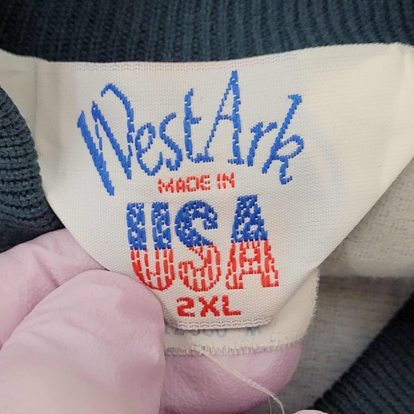Vintage VTG 90s West-Ark Satin Bomber Jacket 2XL Baggy Boxy USA Made Size US XXL / EU 58 / 5 - 7 Thumbnail