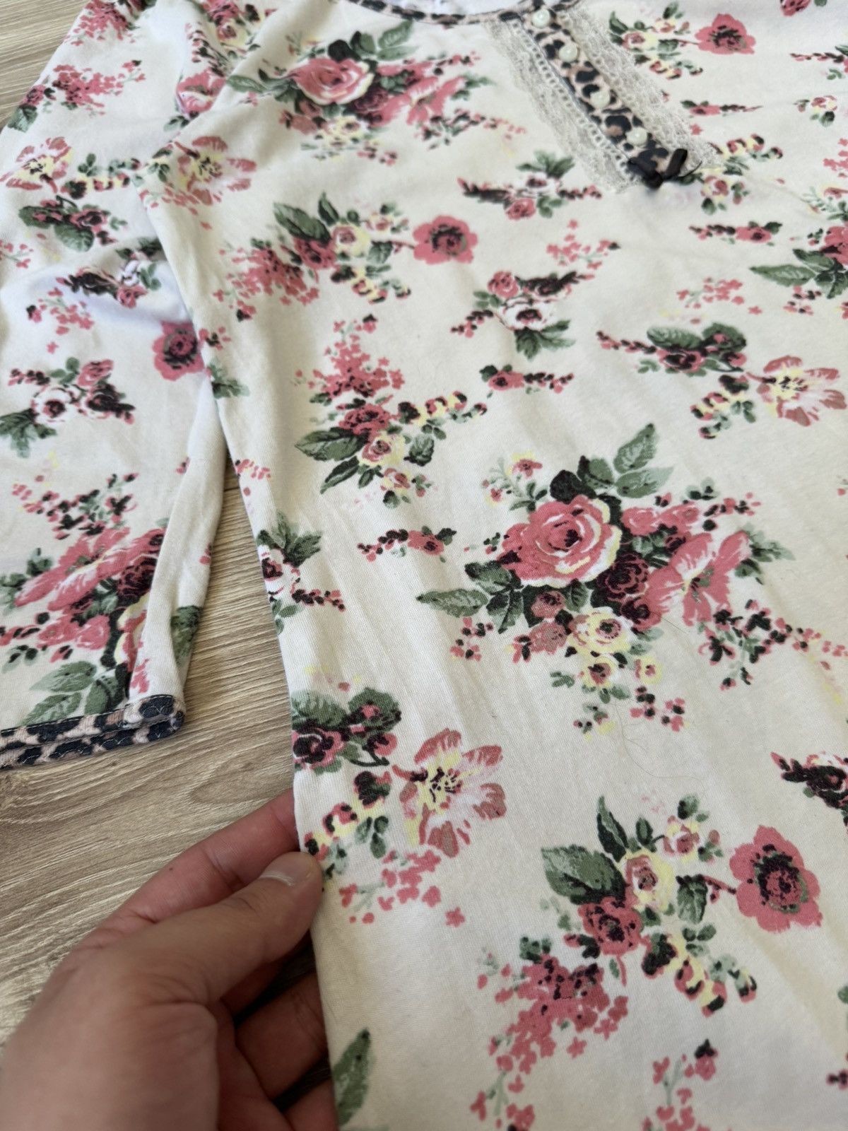 Designer Vintage + Vive Maria + Cute Floral Print Night Dress Size L / US 10 / IT 46 - 3 Thumbnail