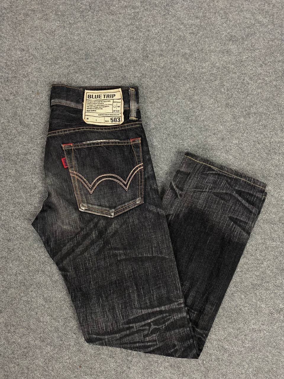 Edwin vintage edwin blue trip 503 nice faded design Size US 32 / EU 48 - 1 Thumbnail