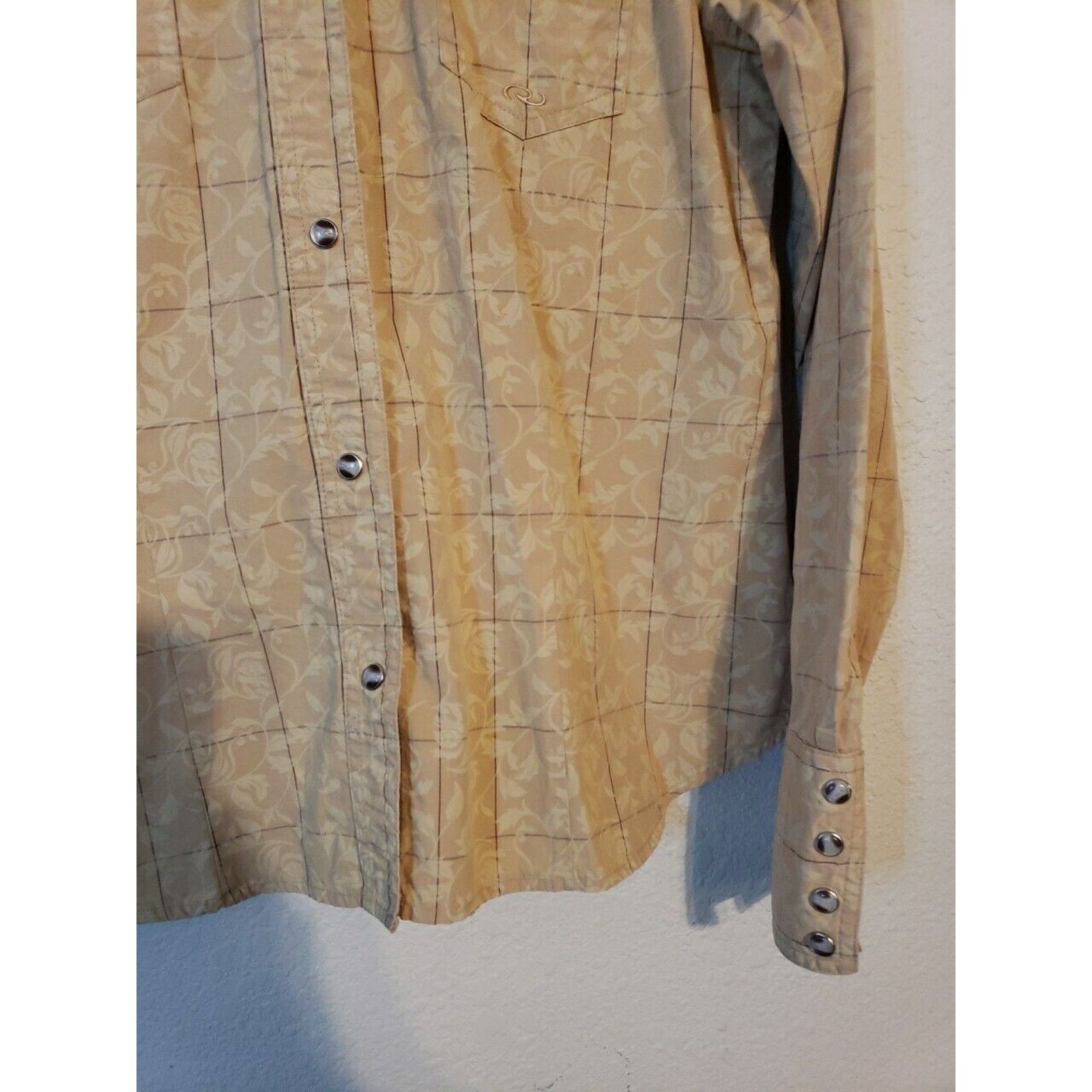 Roper Roper Womens Medium Western PearlSnap Shirt Floral Vines Size M / US 6-8 / IT 42-44 - 7 Thumbnail