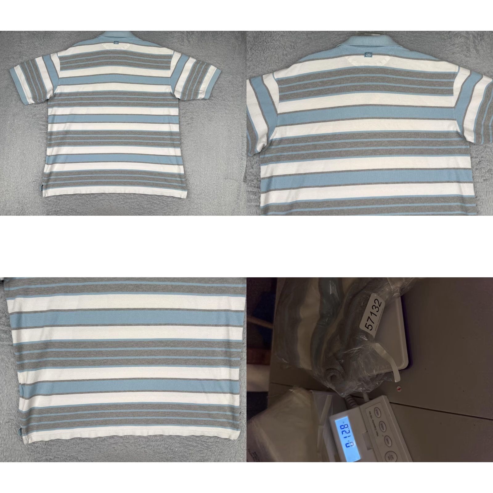 Ecko Unltd. Ecko Unltd Polo Shirt Mens XL Blue Gray Striped Short Sleeve Cotton Logo Casual Size US XL / EU 56 / 4 - 9 Thumbnail