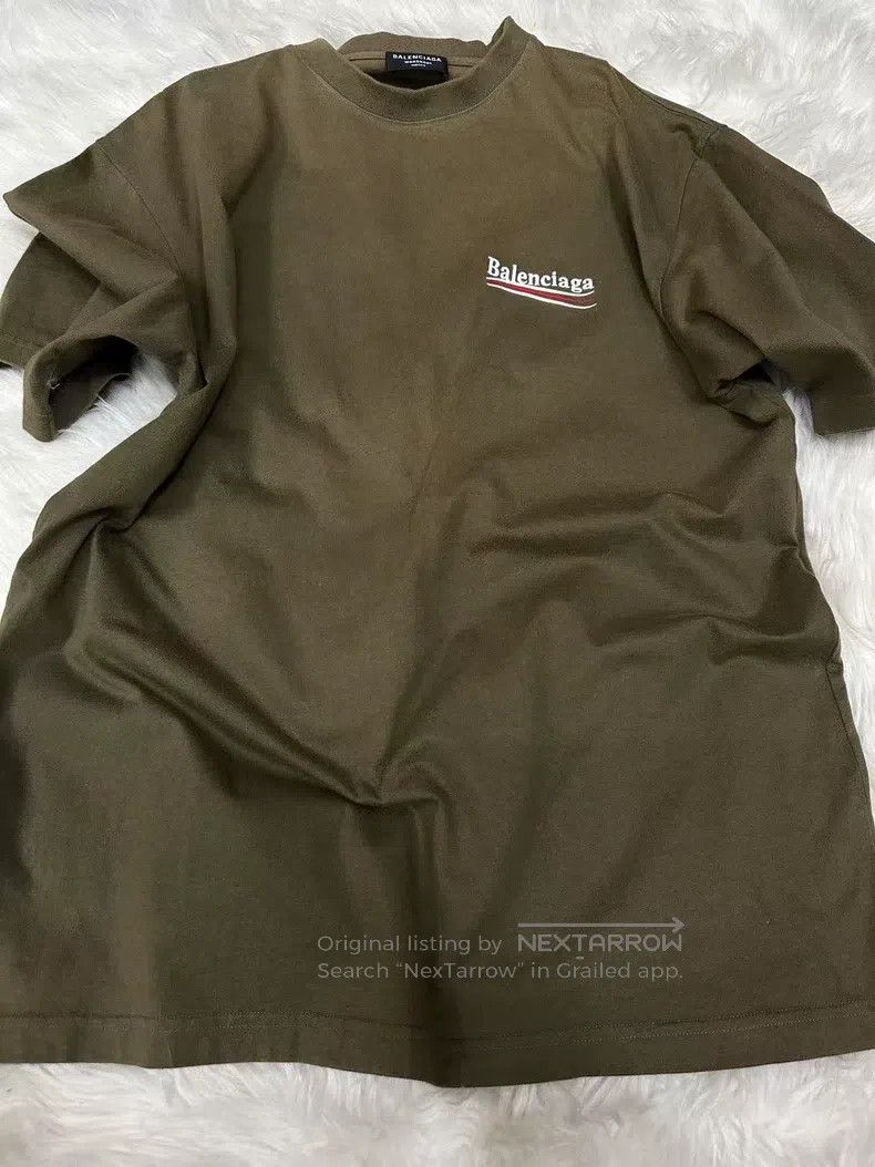 Balenciaga Balenciaga Military green Coke embroidered short-sleeve, s Size US M / EU 48-50 / 2 - 1 Thumbnail