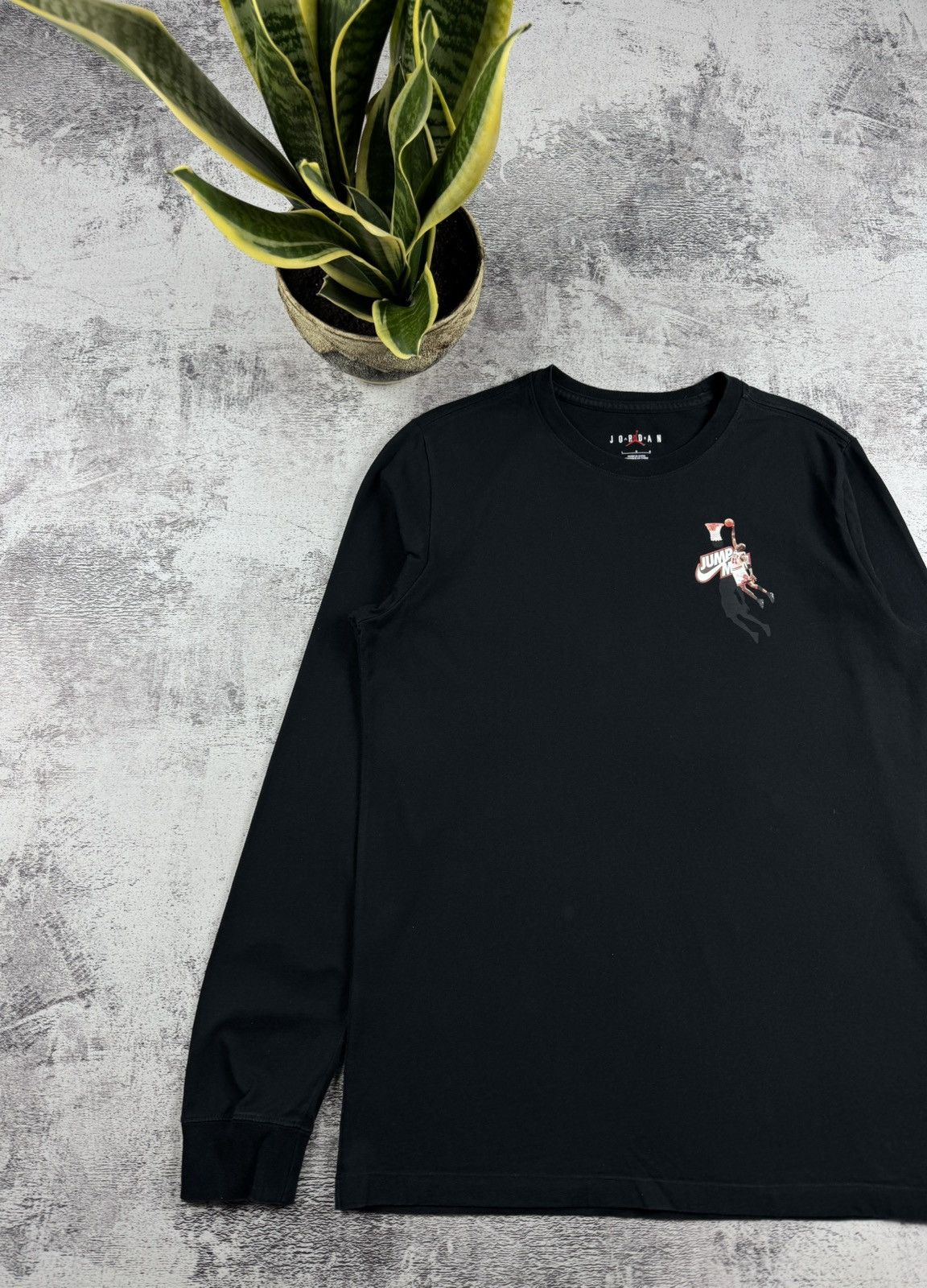 Nike Air Michael Jordan Jump Man Basketball Longsleeve T Shirt Tee Size US L / EU 52-54 / 3 - 4 Thumbnail