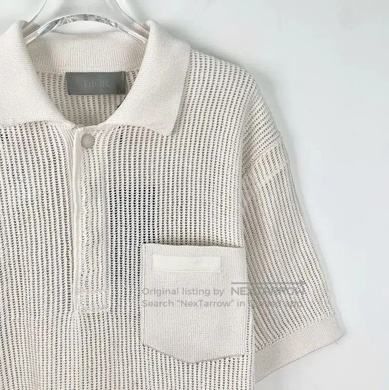 Dior Dior Gray-White Men's Polo Shirt . Size US M / EU 48-50 / 2 - 3 Thumbnail