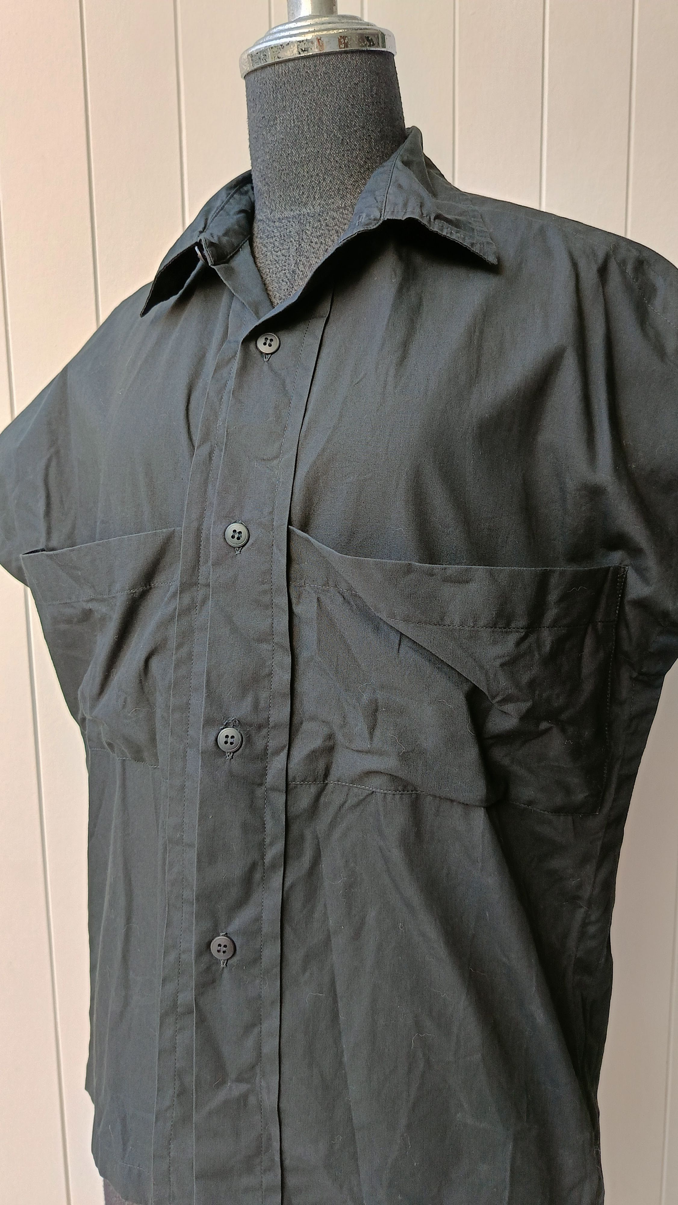 Yohji Yamamoto Yohji Yamamoto Y's bis LIMI Japan black wide shoulder shirt Size S / US 4 / IT 40 - 4 Thumbnail