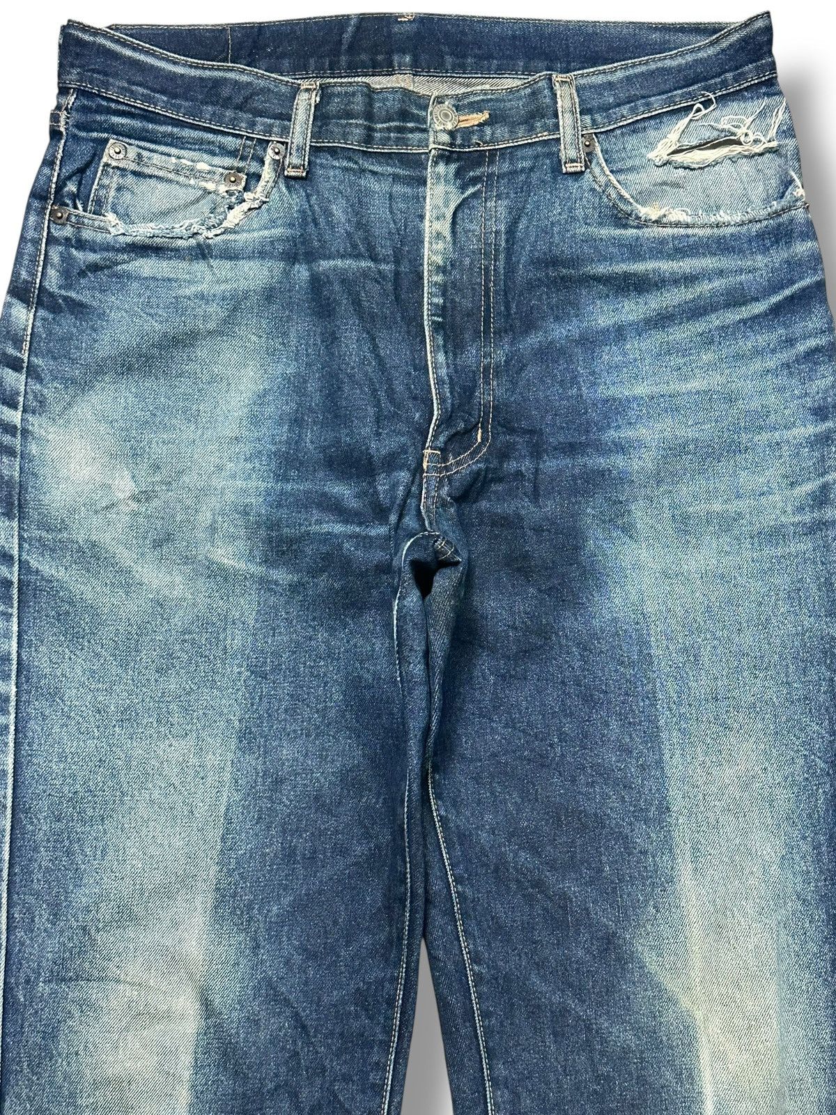 Warehouse Unique Clothing Warehouse Single R Baggy Loose and Faded Size US 33 - 3 Thumbnail