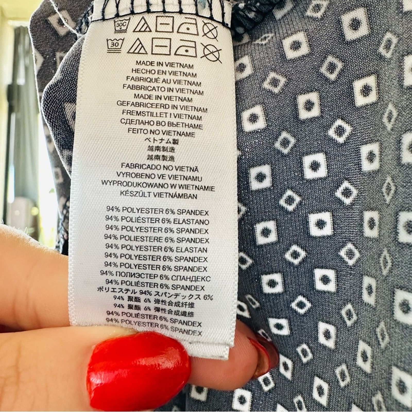 Michael Kors MICHAEL KORS Navy Blue White Ruffle Tunic Blouse Top Shirt Size 3XL / US 20-22 - 8 Thumbnail