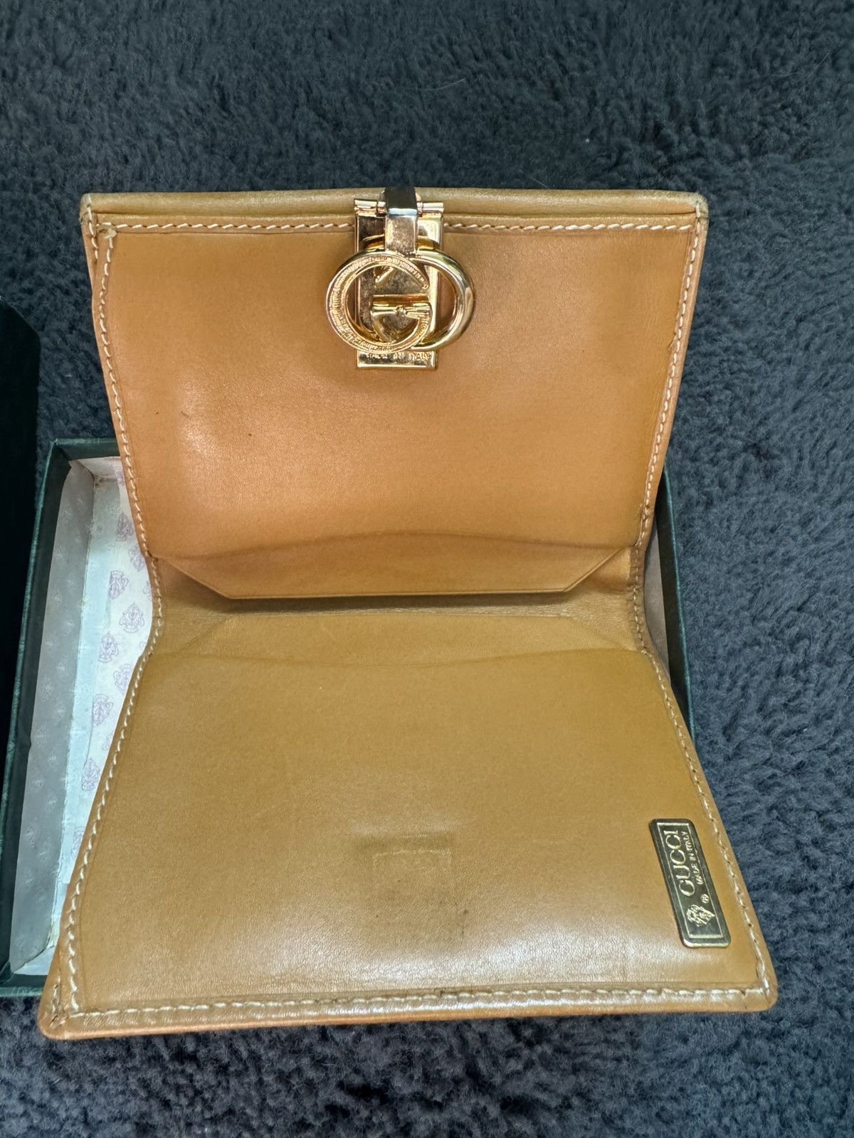 Gucci Gucci Micro GG Supreme interlocking clasp bifold wallet Size ONE SIZE - 2 Thumbnail
