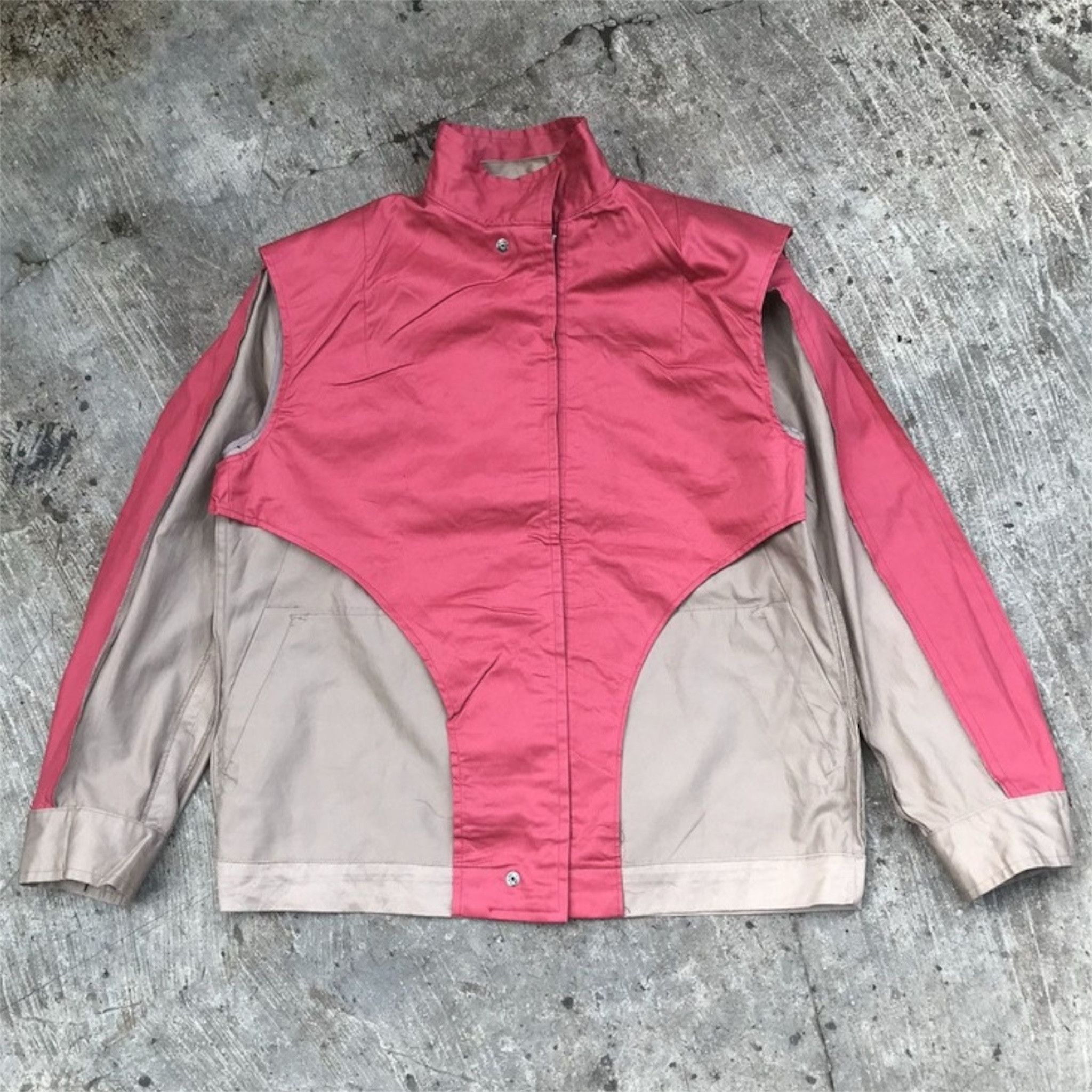 Issey Miyake Vintage 80s Issey Miyake Pleated Sateen Bomber Jacket Size US M / EU 48-50 / 2 - 20 Thumbnail
