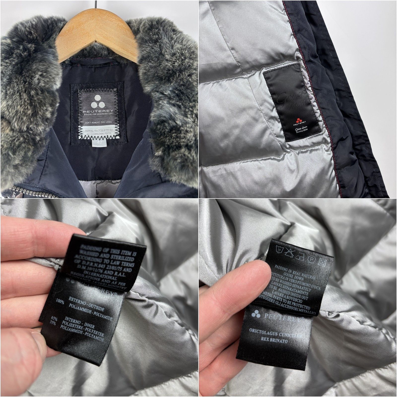 Peuterey Womens Peuterey Down Hooded Parka Jacket Navy Blue Size 42 Size S / US 4 / IT 40 - 10 Thumbnail