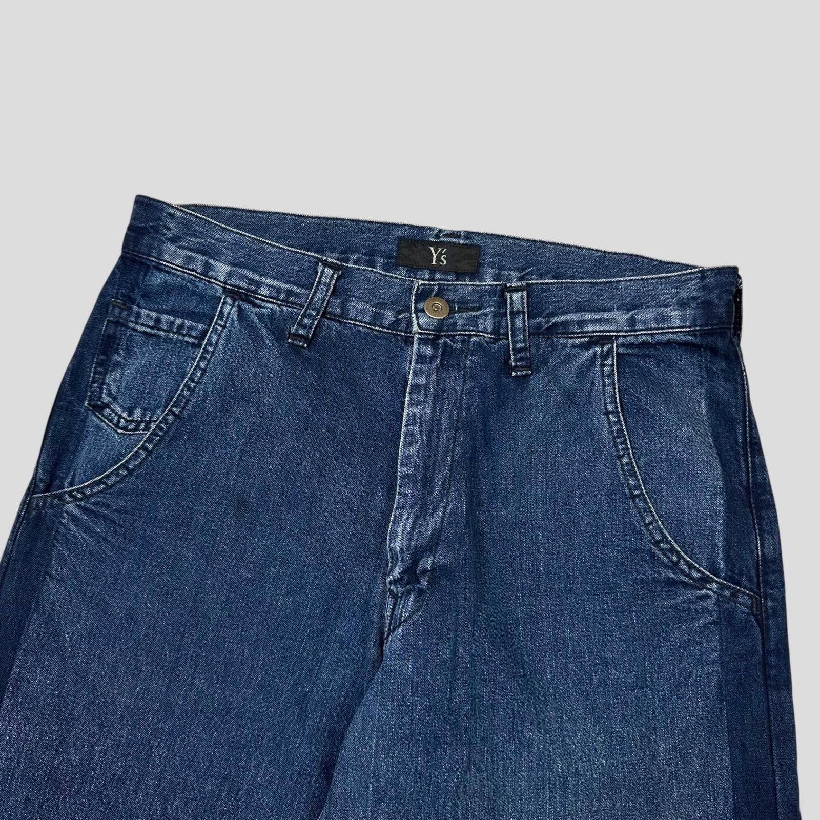 Yohji Yamamoto Y’s by Yohji Yamamoto SS05 Baggy Contrast Denim Jeans 30-32 Size US 31 - 4 Thumbnail