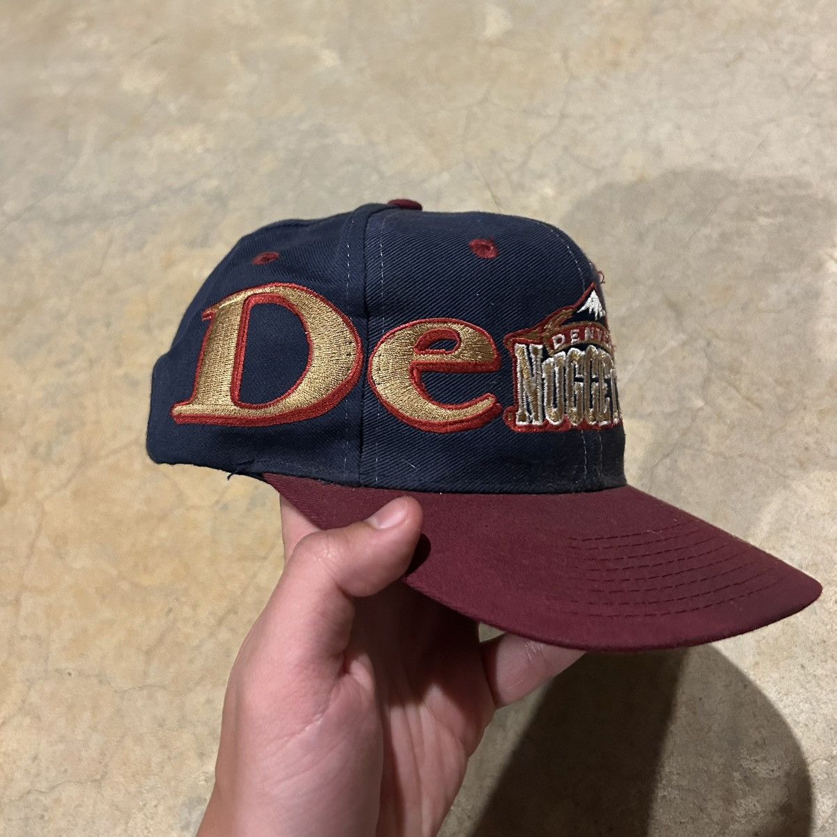 Logo 7 Vintage 1990s Denver Nuggets Wrap Around NBA Snapback Hat Size ONE SIZE - 4 Thumbnail