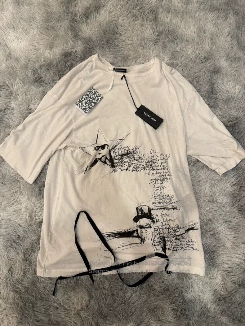 Ann Demeulemeester Ann Demeulemeester Size xs R Antwerp 25SS Sketch Pattern T- Size XS / US 0-2 / IT 36-38 - 1 Thumbnail