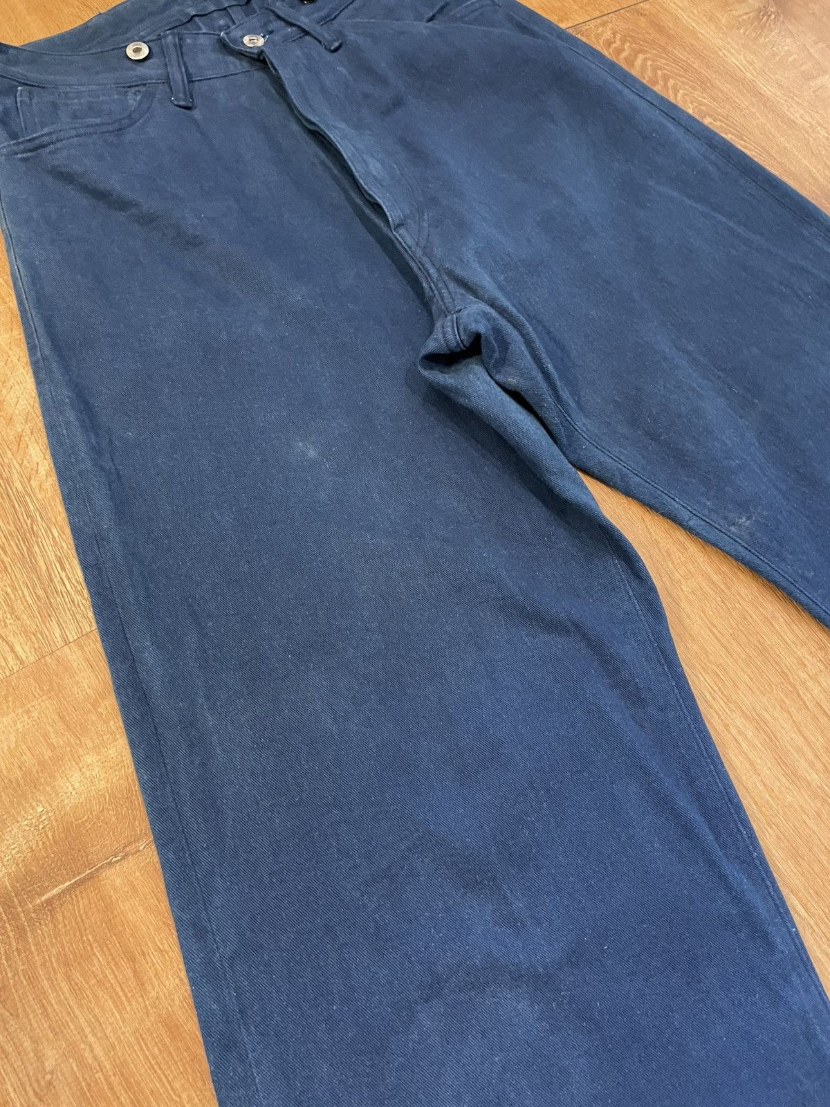 Taiga Takahashi Lot 209 Buckle-Backed Trousers in Indigo Size US 32 / EU 48 - 7 Thumbnail