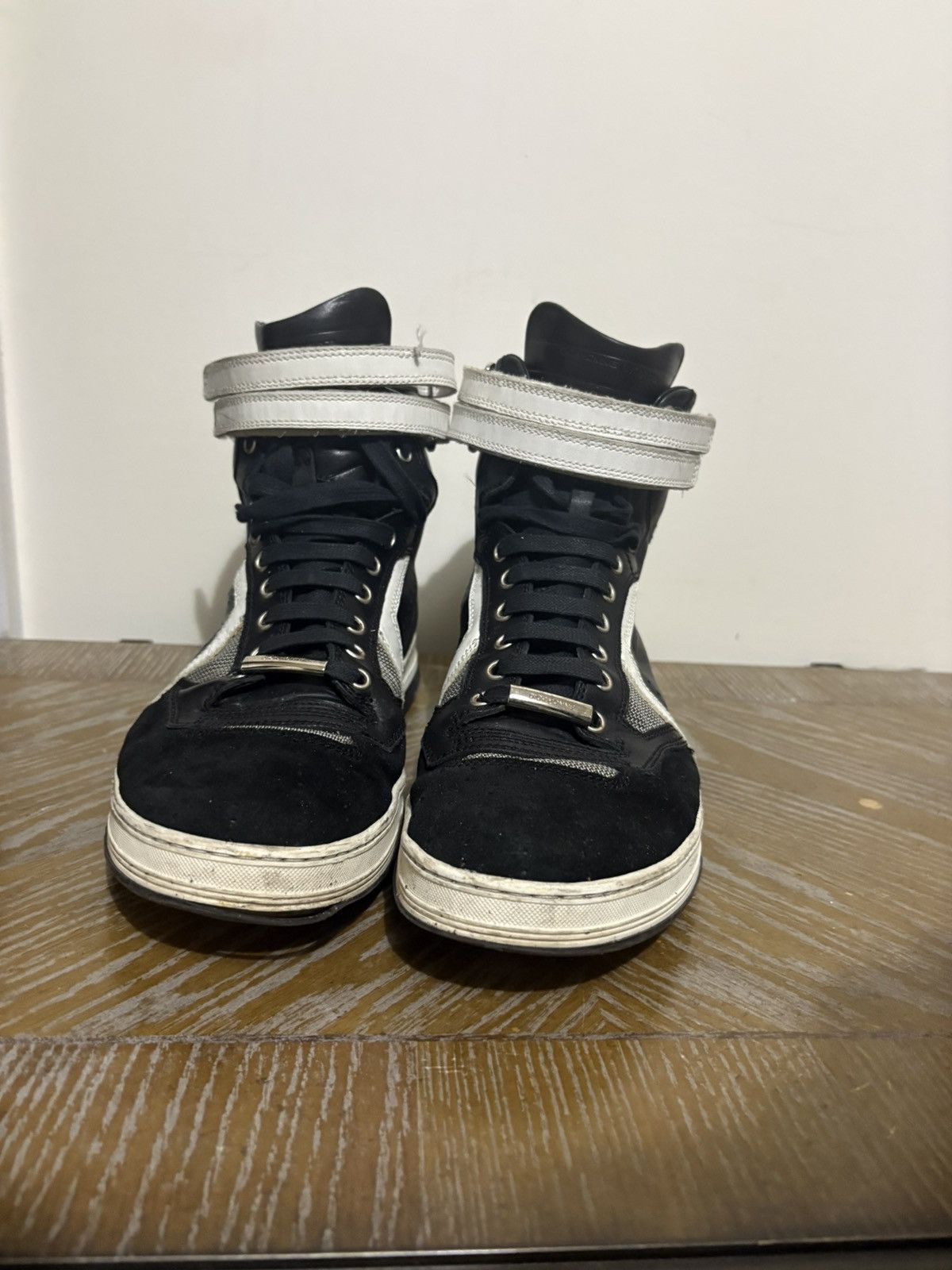 Dior 2007 VOTC Dior Homme B48 Hi Top Leather Sneakers Shoes 45