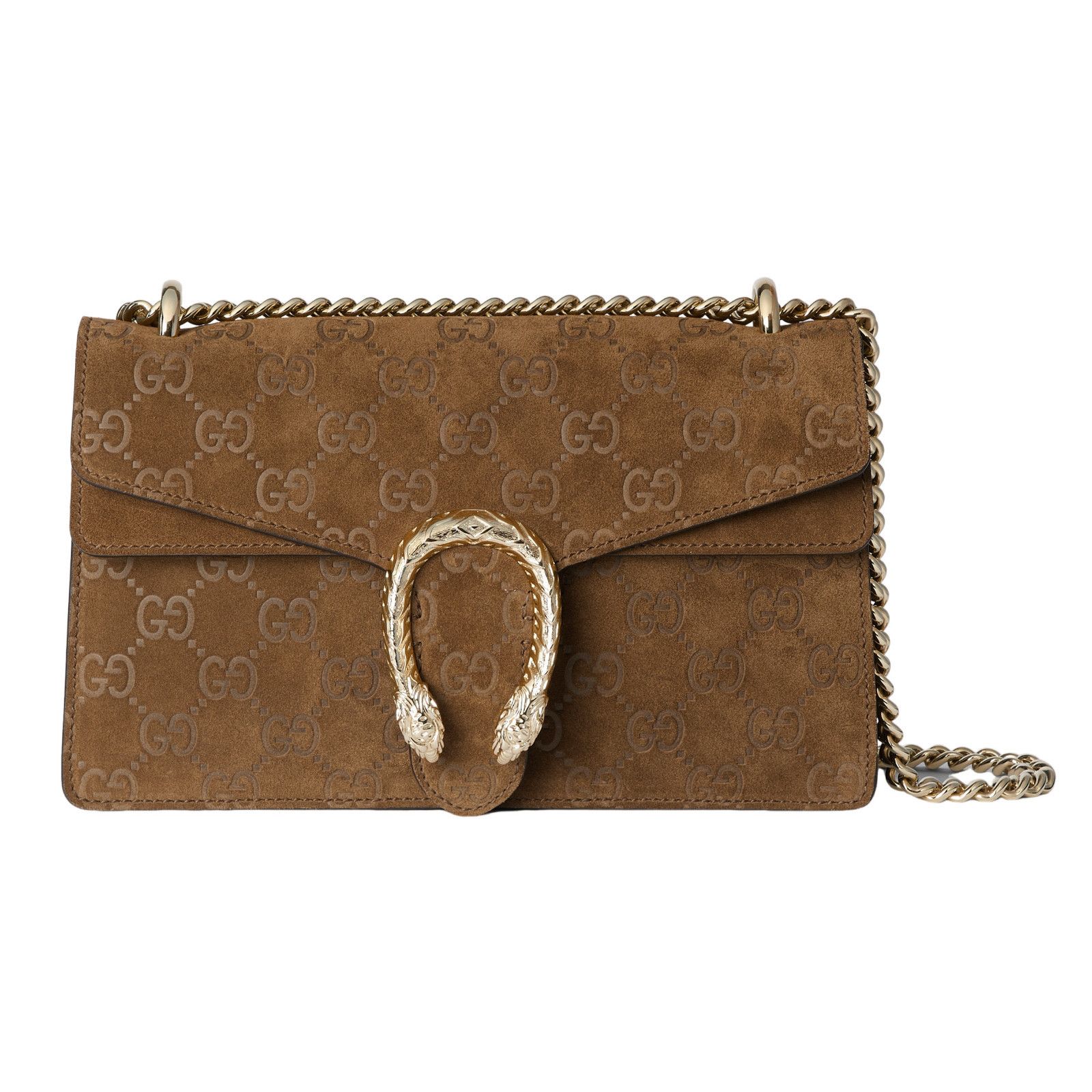 GUCCI Dionysus Medium $3650 Brown GG Suede Shoulder Bag New