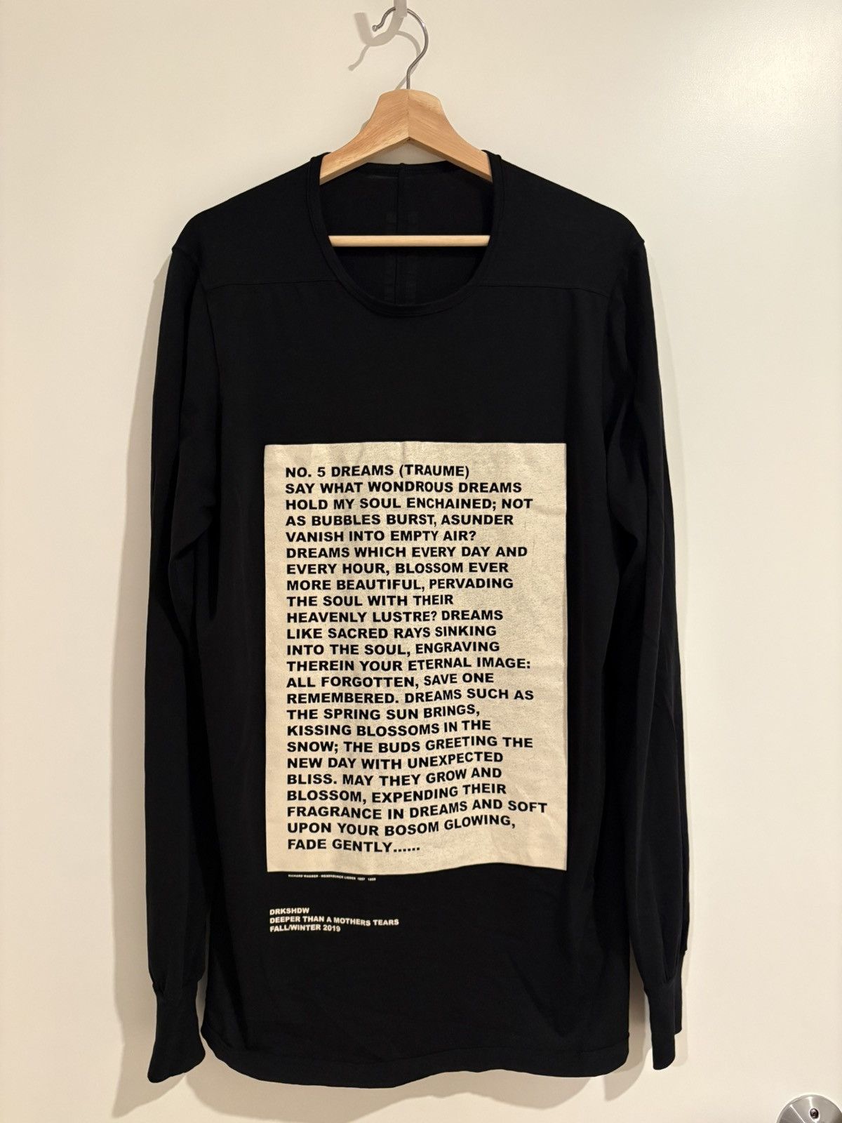 Rick Owens Drkshdw AW 19 long sleeve Size US L / EU 52-54 / 3 - 1 Thumbnail