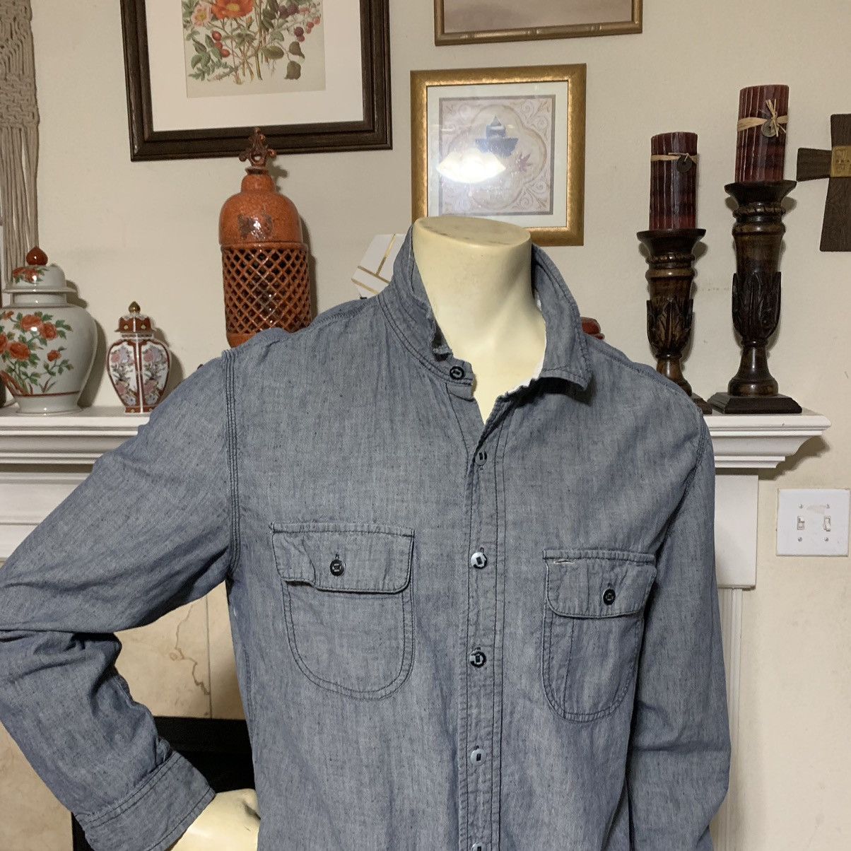 Alex Mill Denim Chambray Shirt Size US XL / EU 56 / 4 - 1 Thumbnail