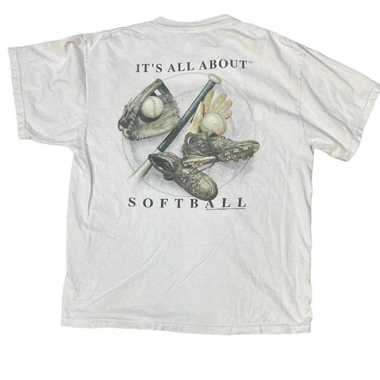Fruit Of The Loom 90s softball team tee shirt Size US L / EU 52-54 / 3 - 1 Thumbnail