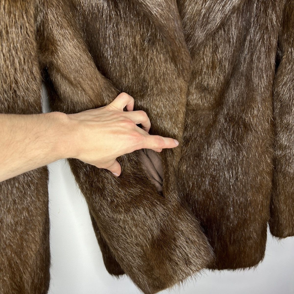 Vintage 90s Vintage Real Rabbit Fur Coat Jacket Heavy Opium Punk Y2K Size US M / EU 48-50 / 2 - 6 Thumbnail