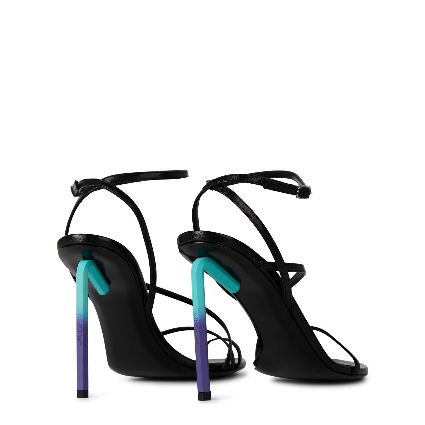 Off-White o1g2r1mq0125 Allen 110mm Strappy Sandals in Black Size US 10 / IT 40 - 4 Thumbnail