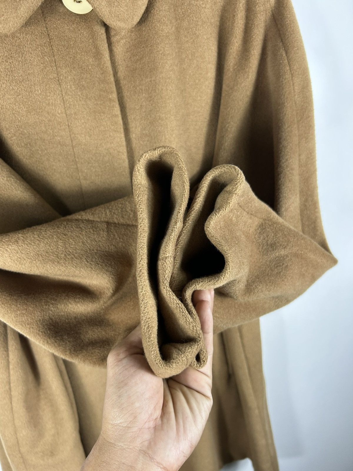 Designer × Krizia × Vintage ⚡️Vintage Perte By Krizia Cashmere Button Long Coat Jacket Size M / US 6-8 / IT 42-44 - 7 Thumbnail