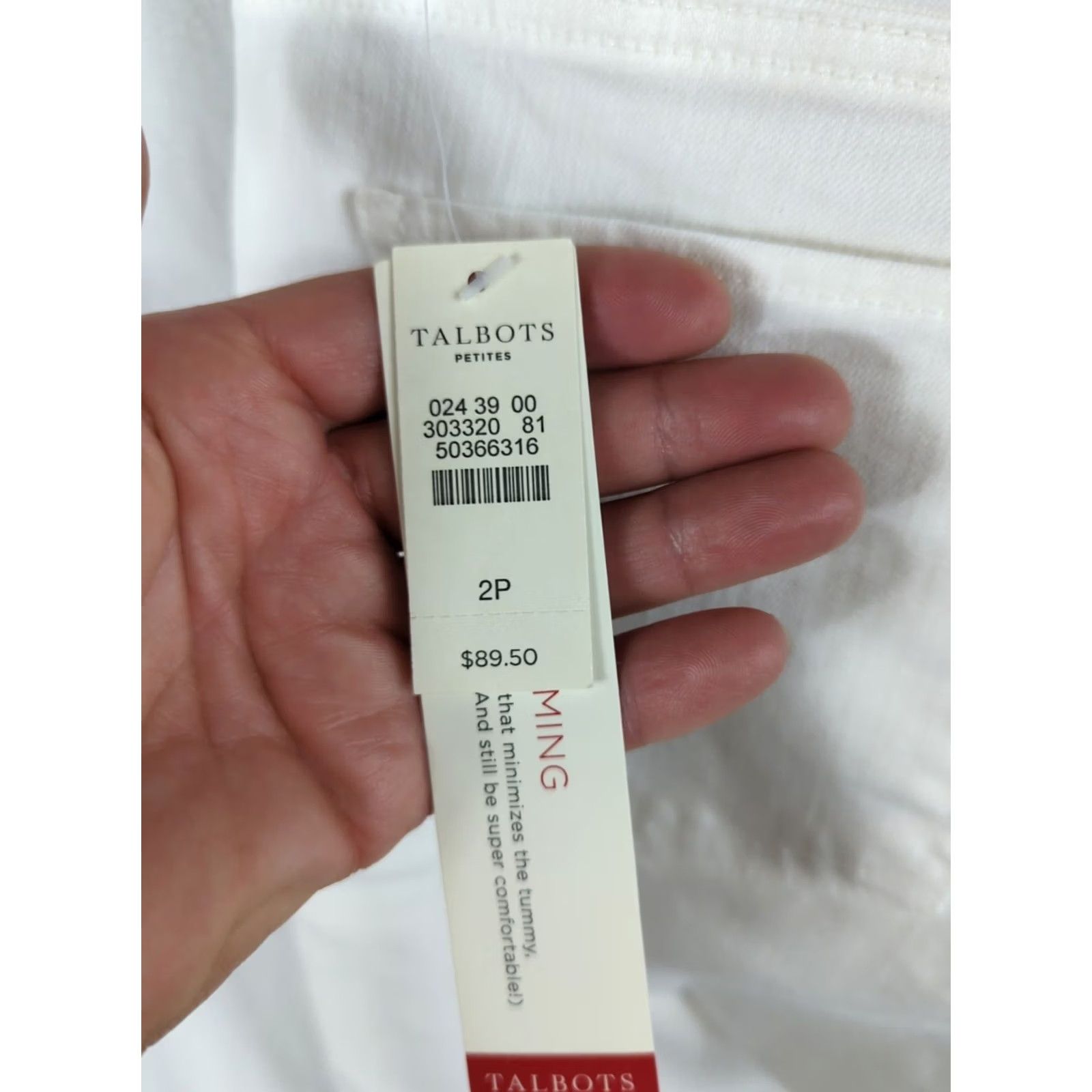 Talbots TALBOTS Jeans White Denim Slimming Flawless 5-Pocket Bootcut 2P Petite Women Jeans White Five-Pocket Zip Slim Fit Beach Preppy Mens Girls Size 26" / US 2 / IT 38 - 6 Thumbnail