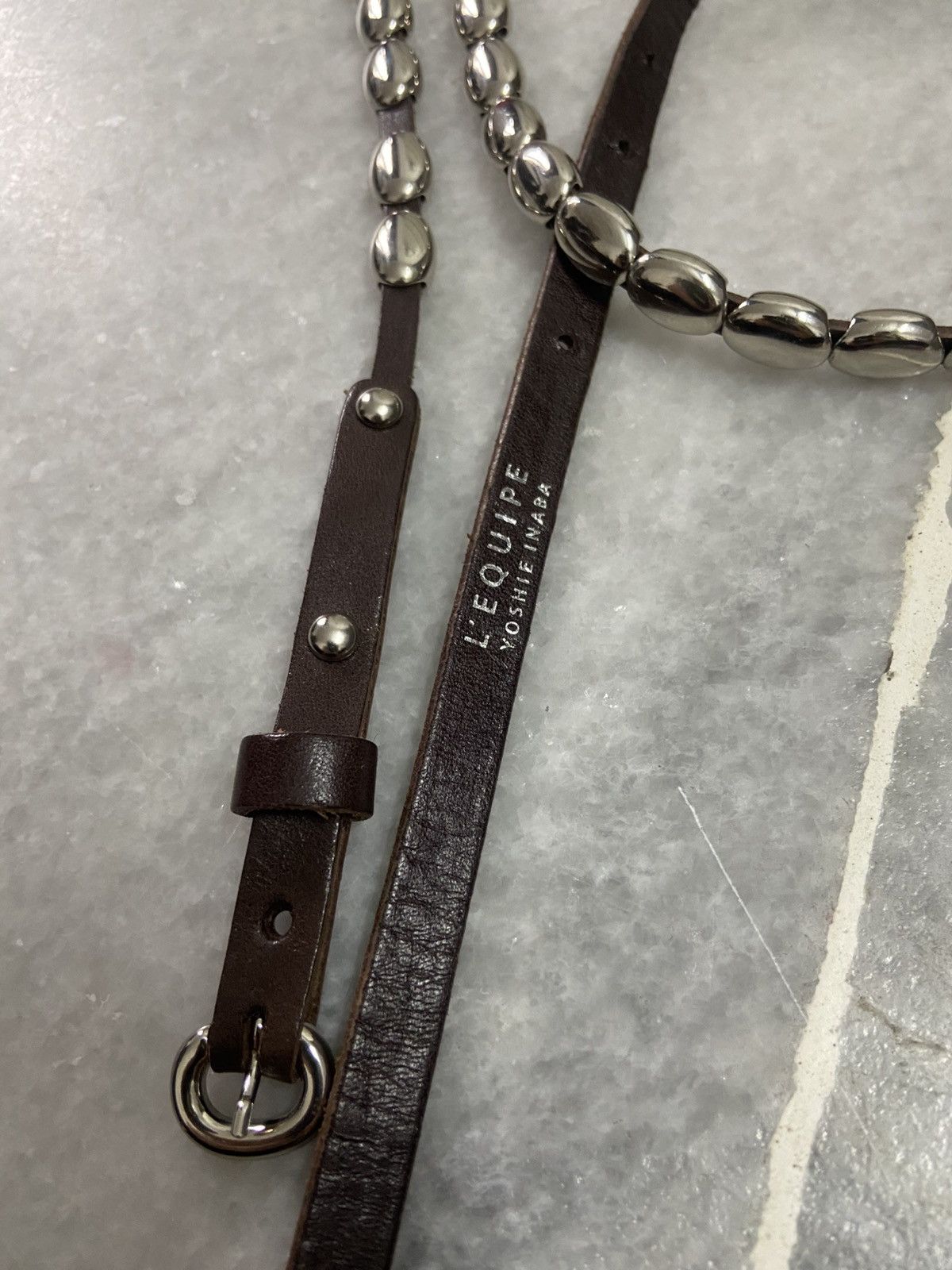 yoshie inaba Yoshie inaba Studded Skinny leather Belt Size ONE SIZE - 3 Thumbnail