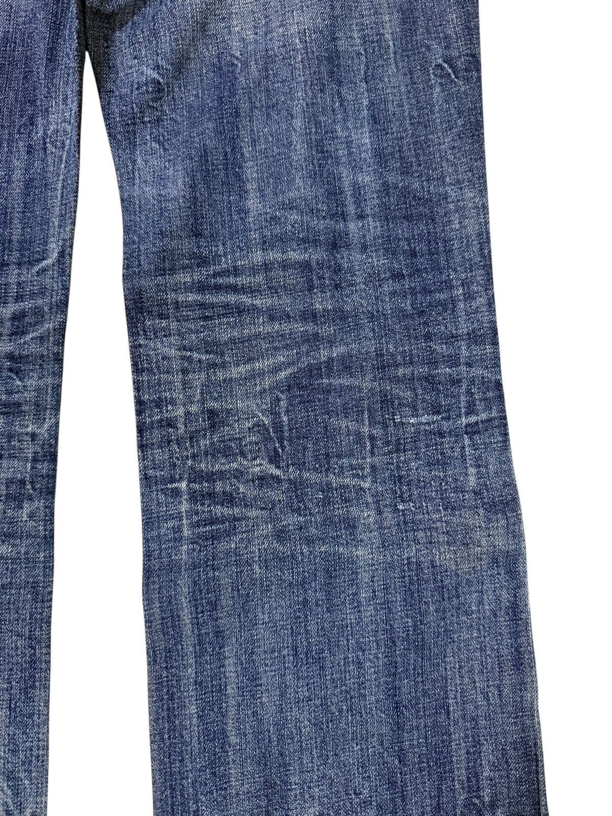 Japanese Brand Flared Jeans Russ.k Distressed Denim Nice Design Boot Cut Size US 33 - 21 Thumbnail