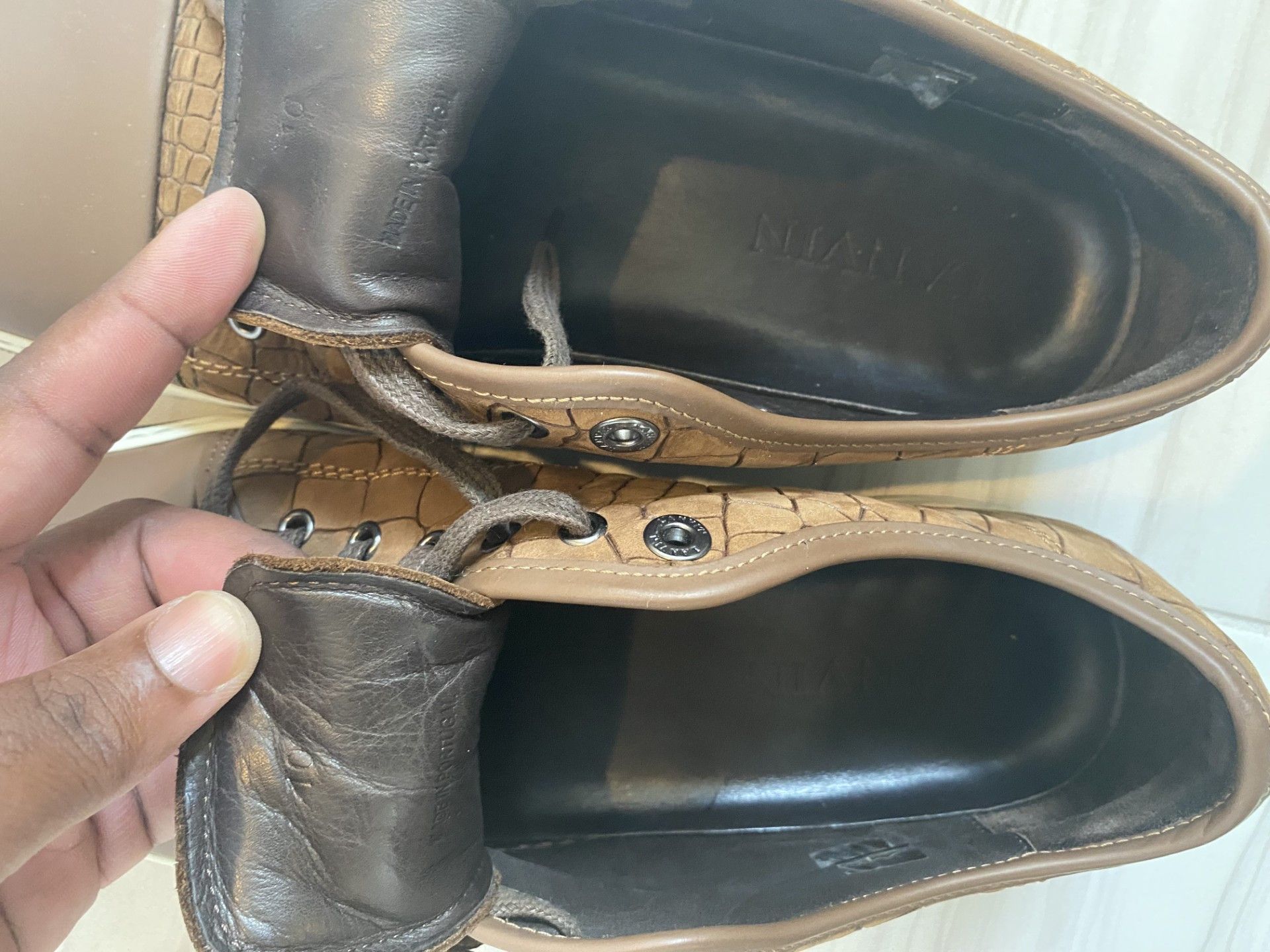 Lanvin DBB1 Leather and Suede Sneakers Size US 11 / EU 44 - 5 Thumbnail