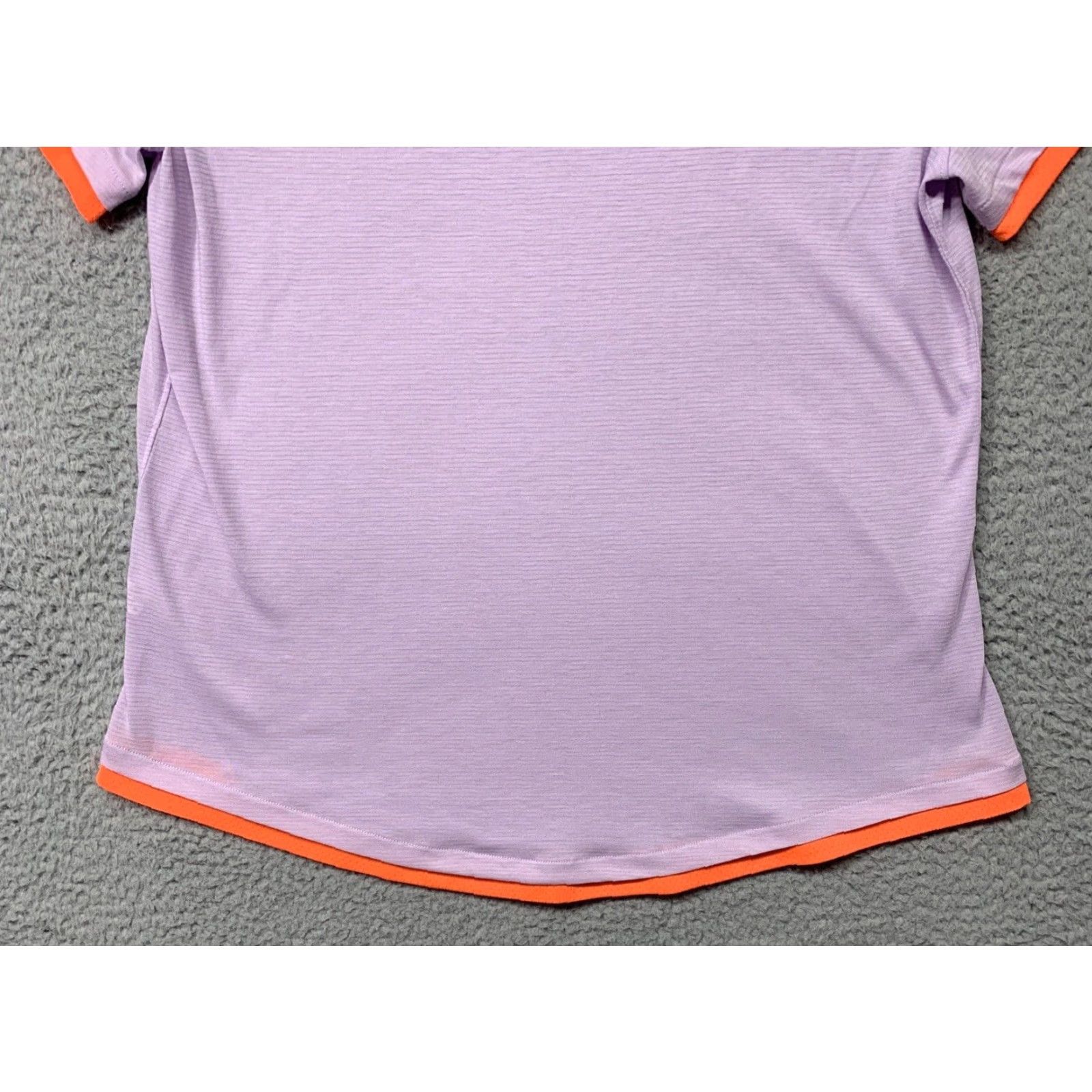 Under Armour Under Armour Run Pullover Top Womens M Lt Purple Orange Logo Fitted Headgear Shirt Size M / US 6-8 / IT 42-44 - 6 Thumbnail