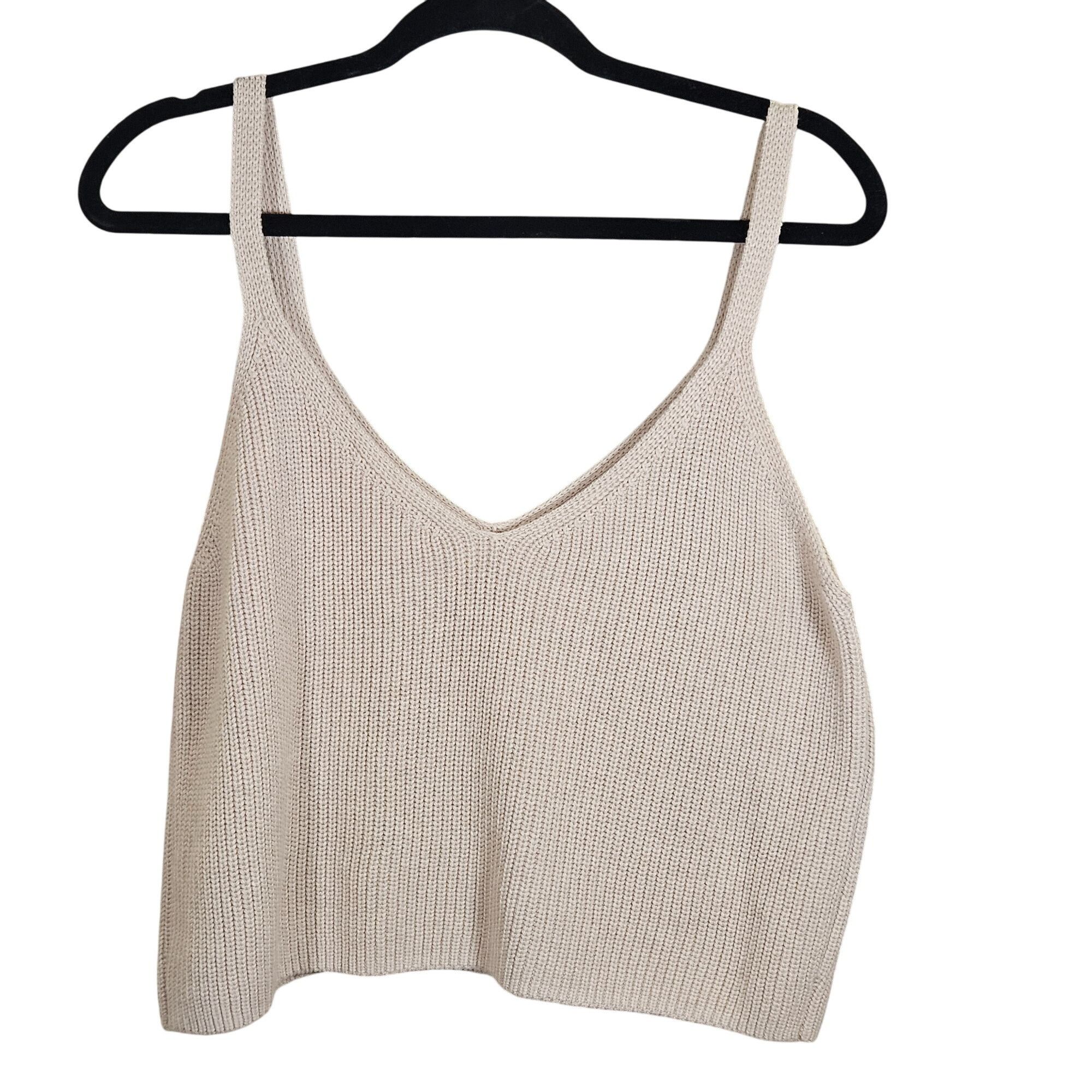Other OGD Women’s Knit Sweater Tank Beige S – Clean Girl, Quiet Lu Size S / US 4 / IT 40 - 3 Thumbnail