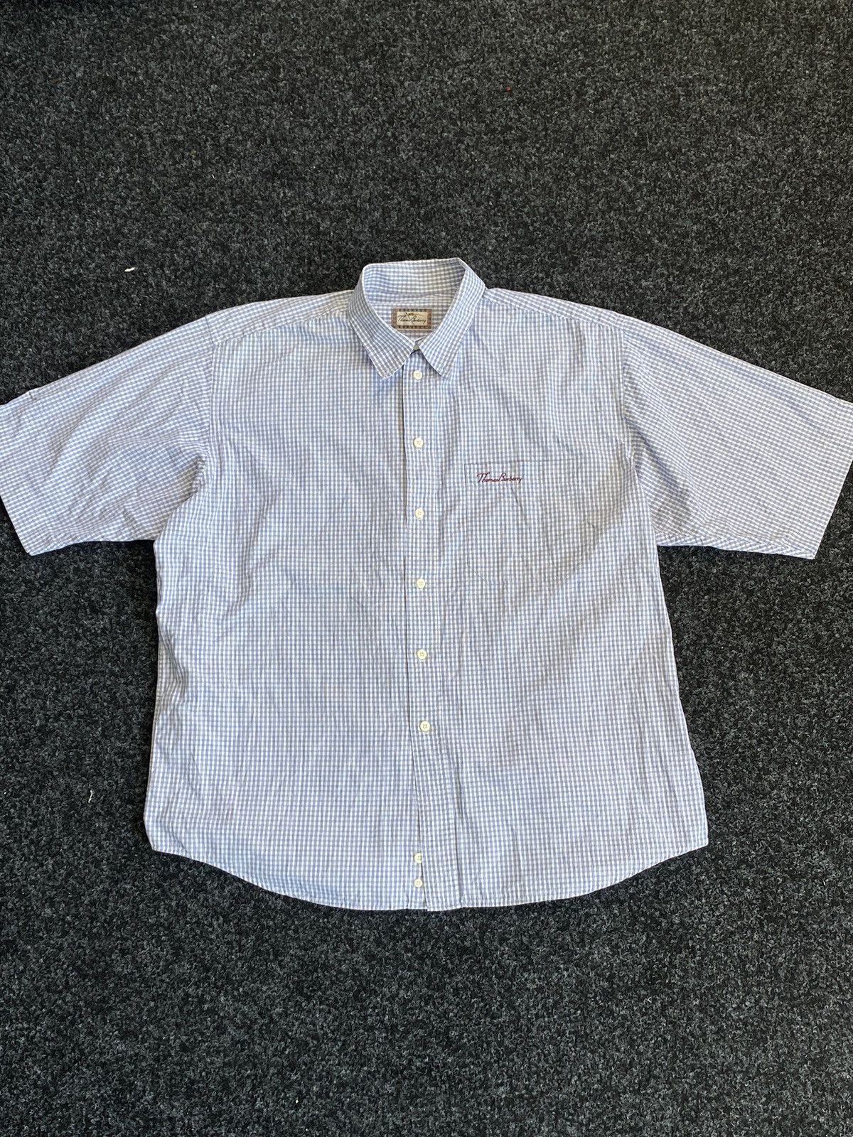 🚨RARE Thomas Burberry Vintage Shirt flannel short sleeve 90s