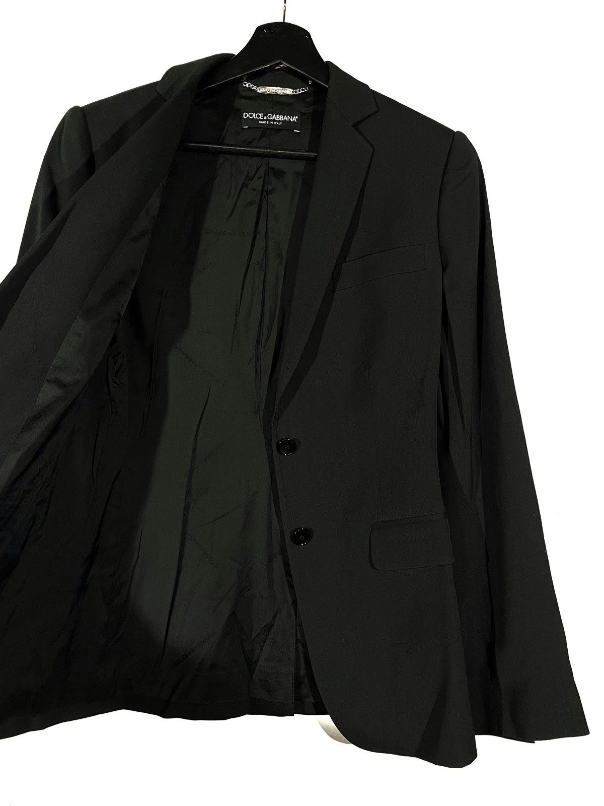 Dolce & Gabbana DG Basic Wool Business Blazer Black Women Italy Size 38 Lux Size XS / US 0-2 / IT 36-38 - 8 Thumbnail