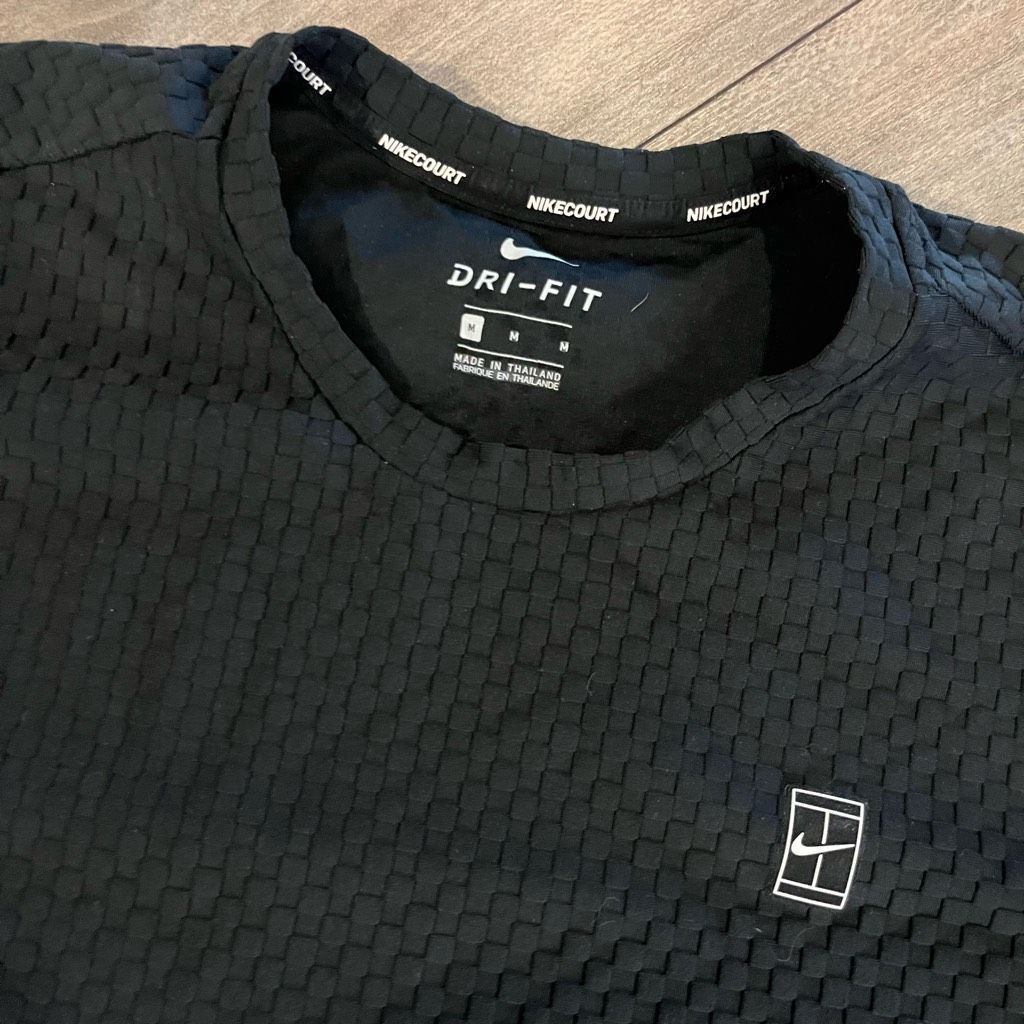 Nike Nike Black Athletic Tennis Workout Shirt Men Medium Bin Size US M / EU 48-50 / 2 - 2 Thumbnail