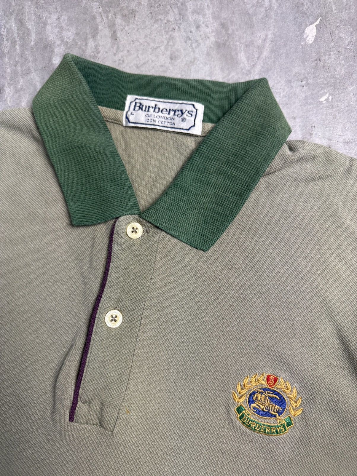 Burberry Vintage Burberry polo short sleeve Size US L / EU 52-54 / 3 - 3 Thumbnail