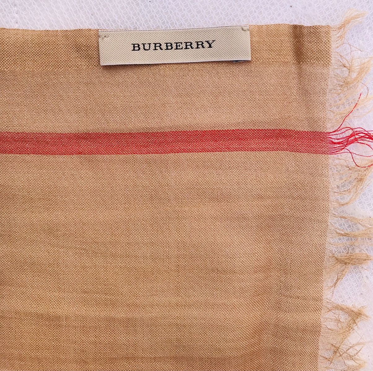 Burberry Burberry Light Nova Check Scarf Shawl Wrap Plaid Wool Silk Size ONE SIZE - 5 Thumbnail