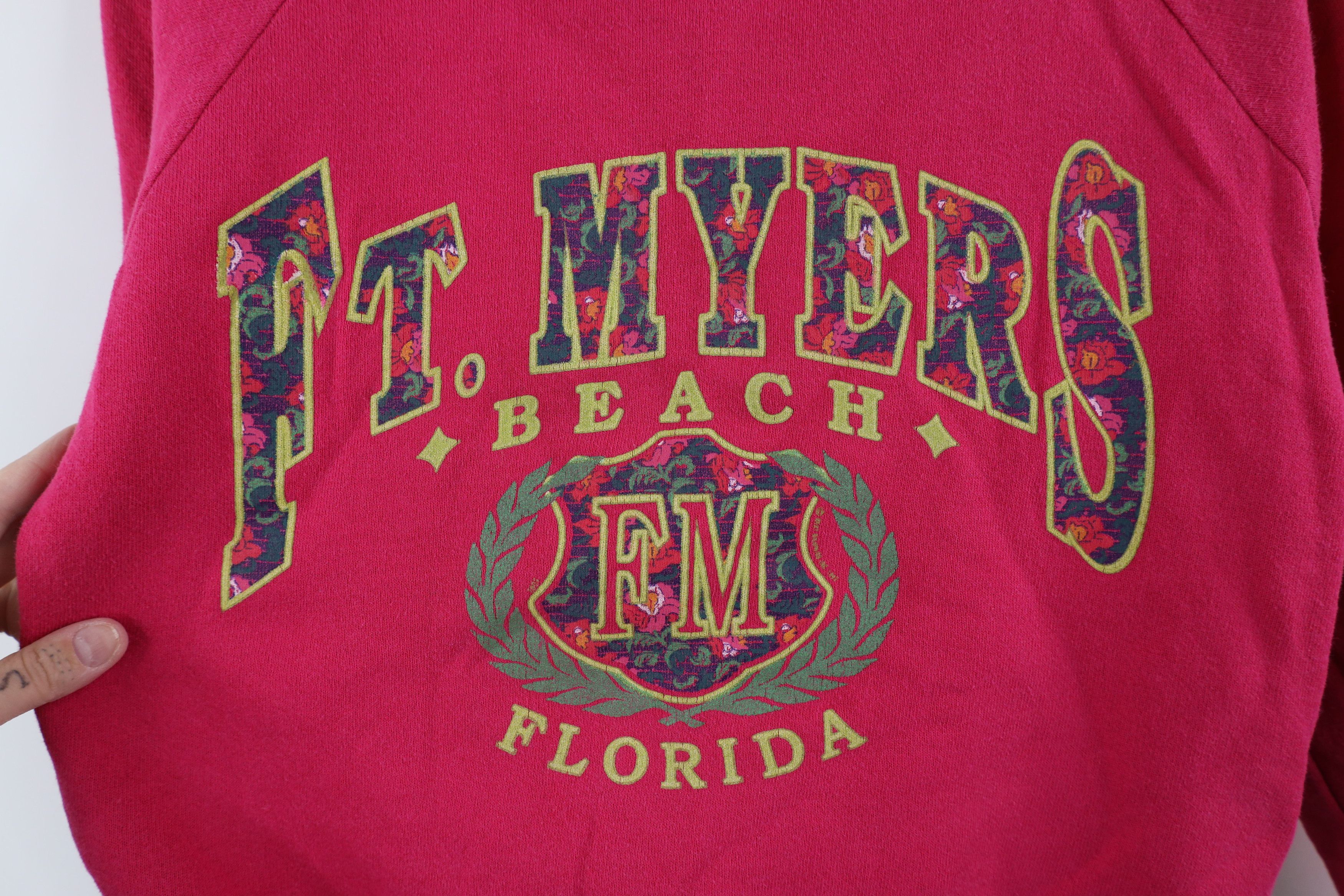 Vintage Vintage 90s Streetwear Out Ft Myers Beach Sweatshirt USA Size M / US 6-8 / IT 42-44 - 4 Thumbnail