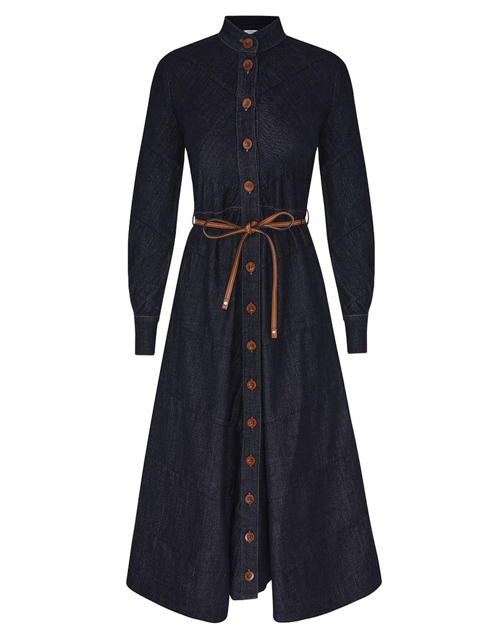 Zimmermann oc11z1025 Acacia Denim Shirt Dress in Blue Size M / US 6-8 / IT 42-44 - 1 Thumbnail