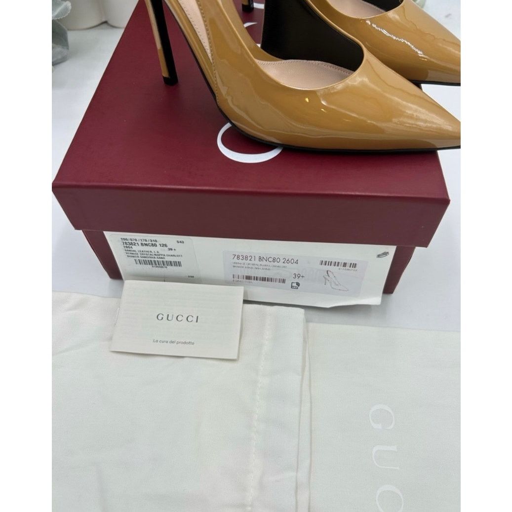 Gucci Gucci Signoria chain patent sling back pumps size 39.5 Size US 9.5 / IT 39.5 - 4 Thumbnail