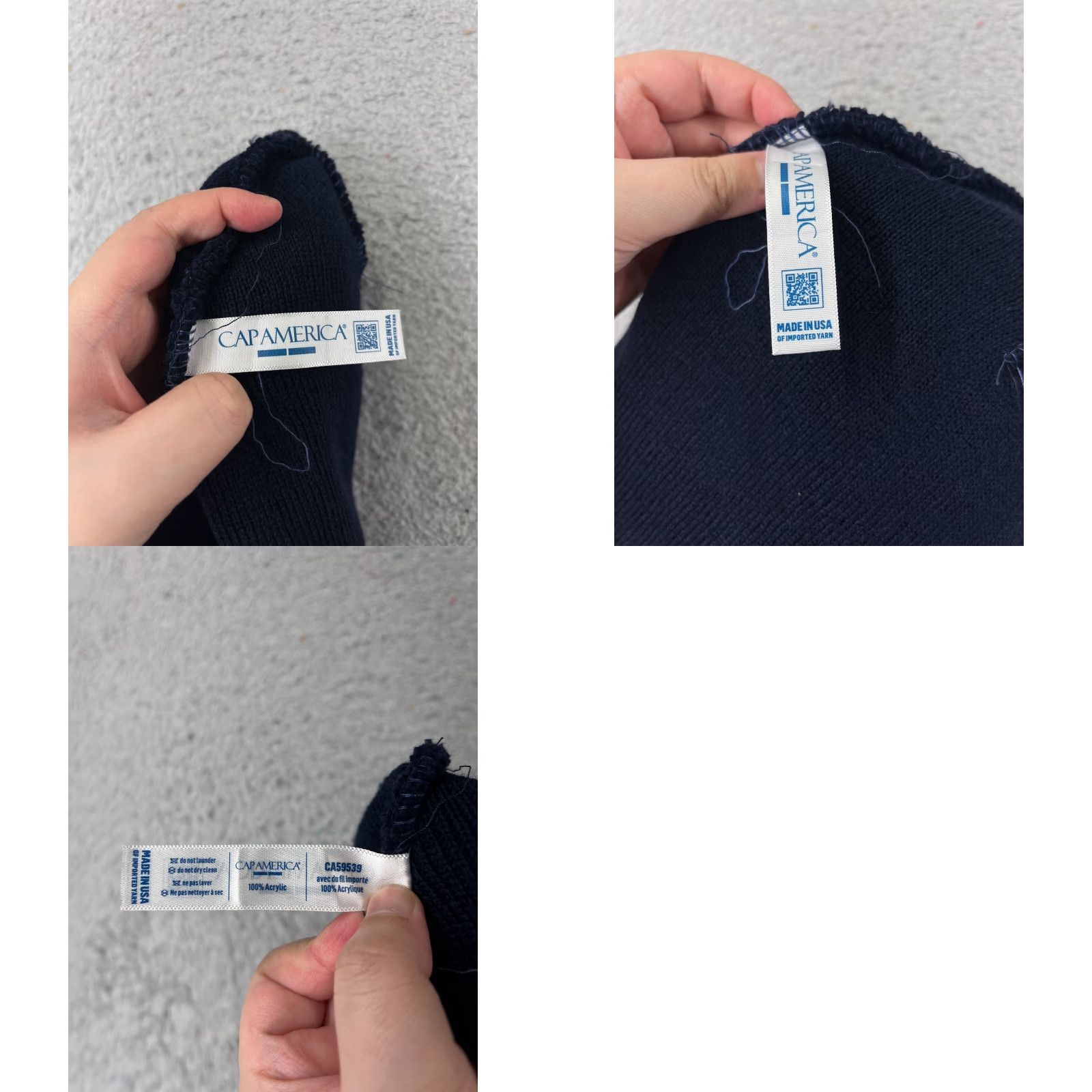 Vintage AvantStay Beanie Toque Adult One Size Blue Knit 100% Acrylic Snow Ski Made USA Size ONE SIZE - 8 Thumbnail