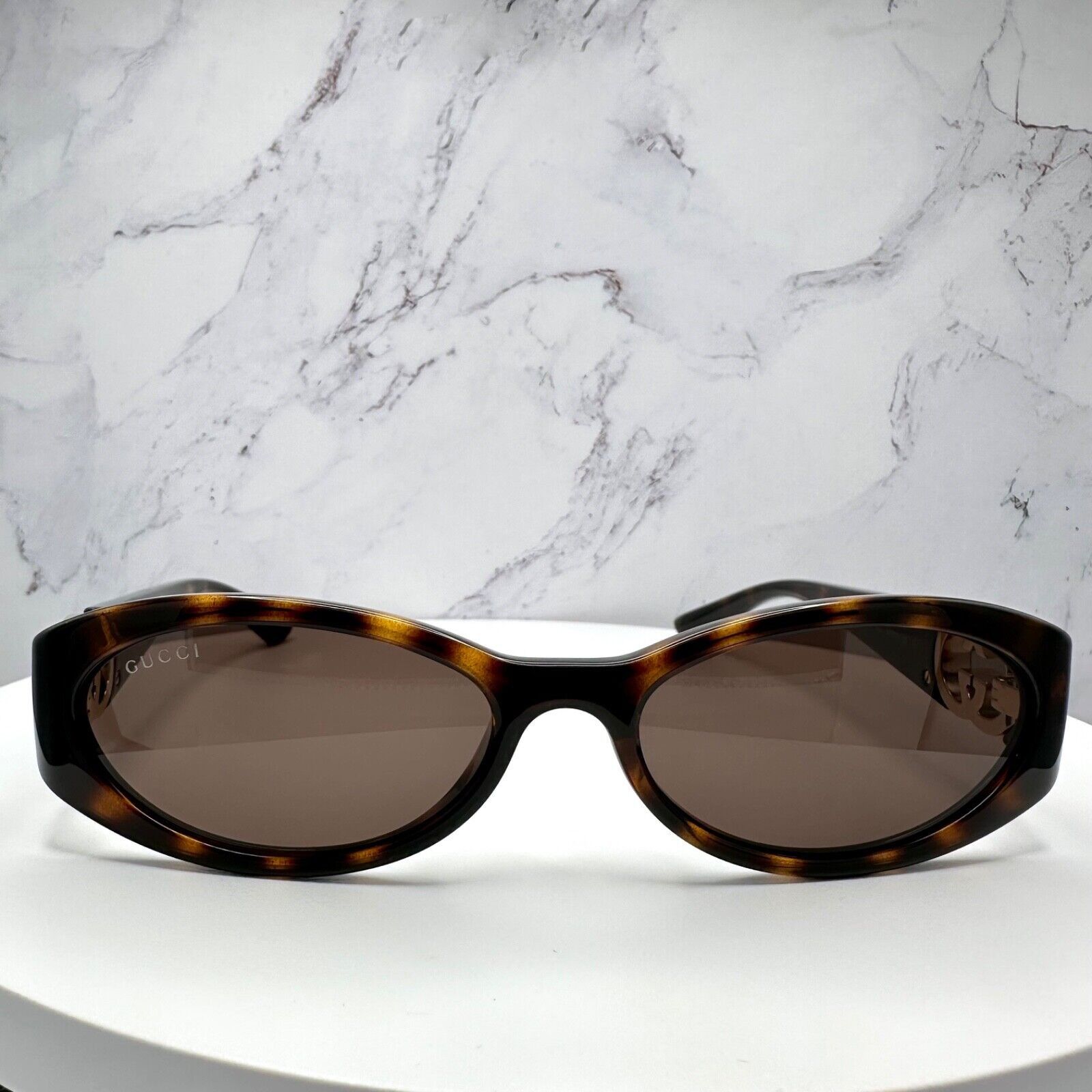 Gucci New Gucci Sunglasses Brown Tortoise Hailey Bieber Collab Size ONE SIZE - 2 Thumbnail