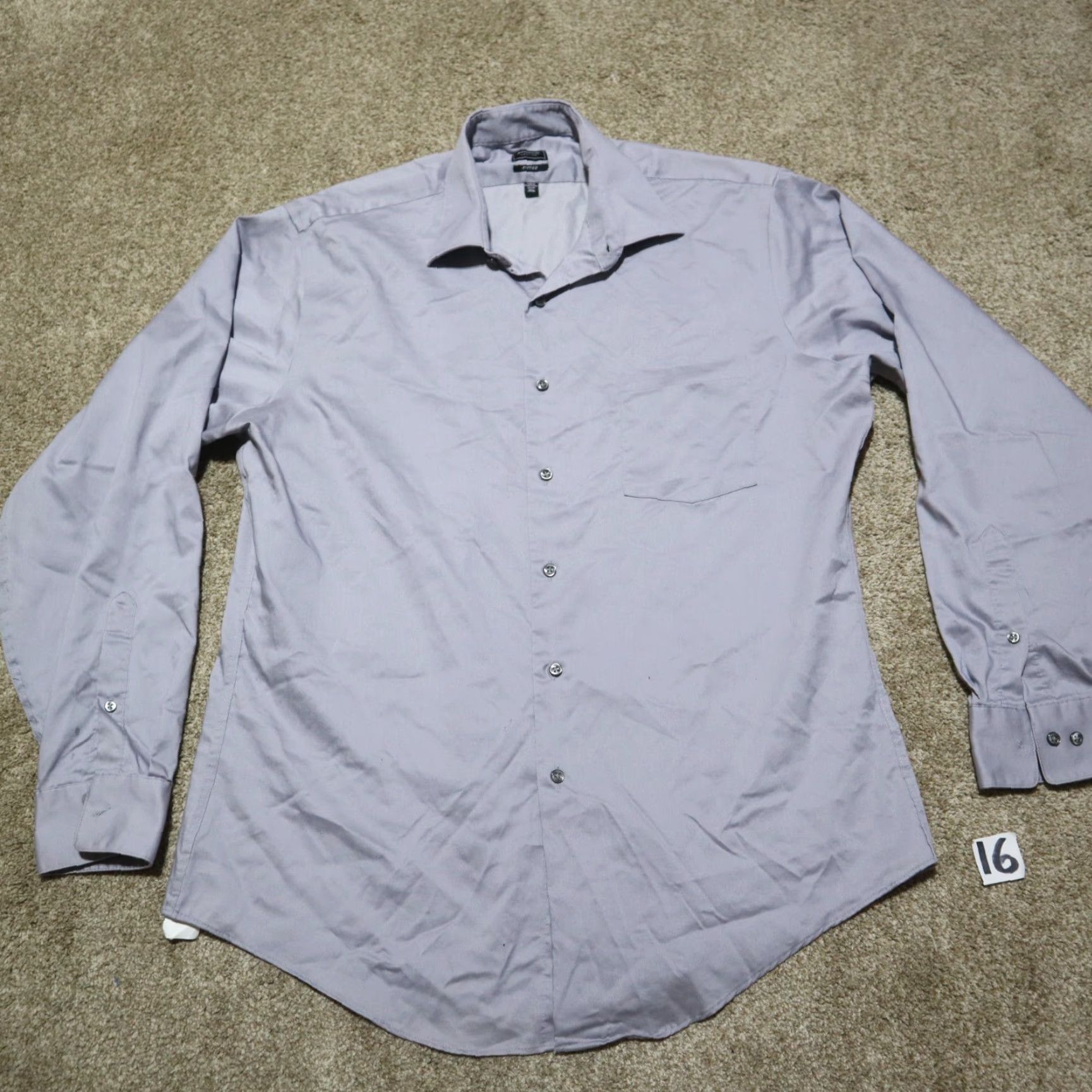 Arrow Arrow Shirt Adult Regular Size 16.5 Gray Button-Up Long Sleeve Men's Vintage? Size US L / EU 52-54 / 3 - 2 Thumbnail