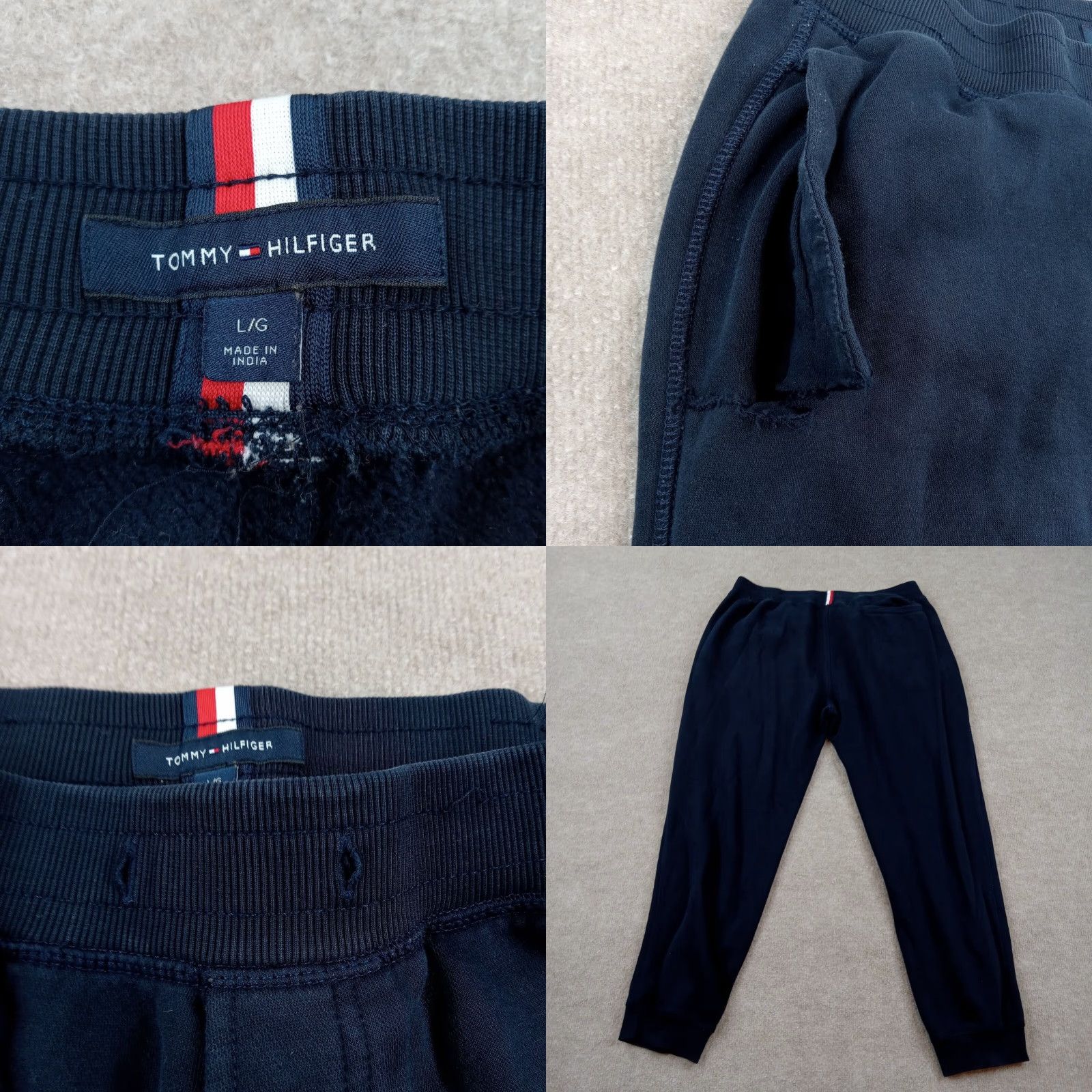 Tommy Hilfiger VINTAGE Tommy Hilfiger Pants Mens Large Blue Jogger Elastic Waist Casual Comfort Size US 36 / EU 52 - 8 Thumbnail