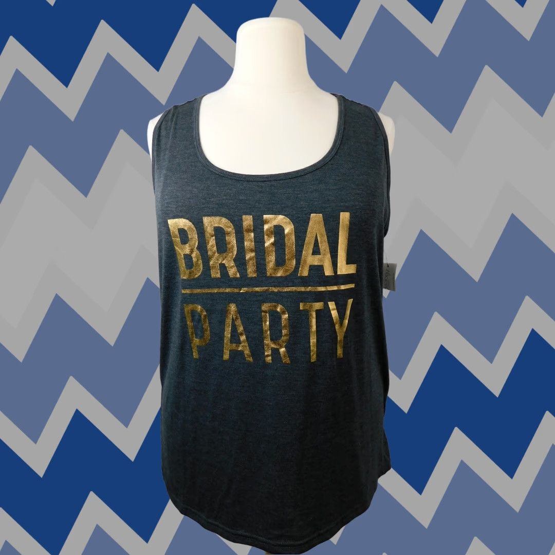 Vintage Ideology Bridal Tank Top Plus Size 2X Charcoal Grey Sleeveless Cami Shirt Womens Bridal Theme 77951W Size XXL / US 16-18 / IT 52-54 - 1 Thumbnail