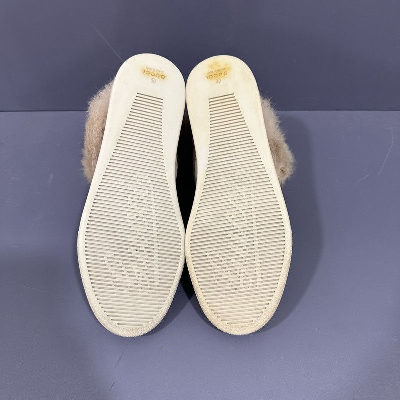Gucci Gucci Monogram High-Top Canvas Sneakers with Fur -2508 Size US 6.5 / EU 39-40 - 6 Thumbnail