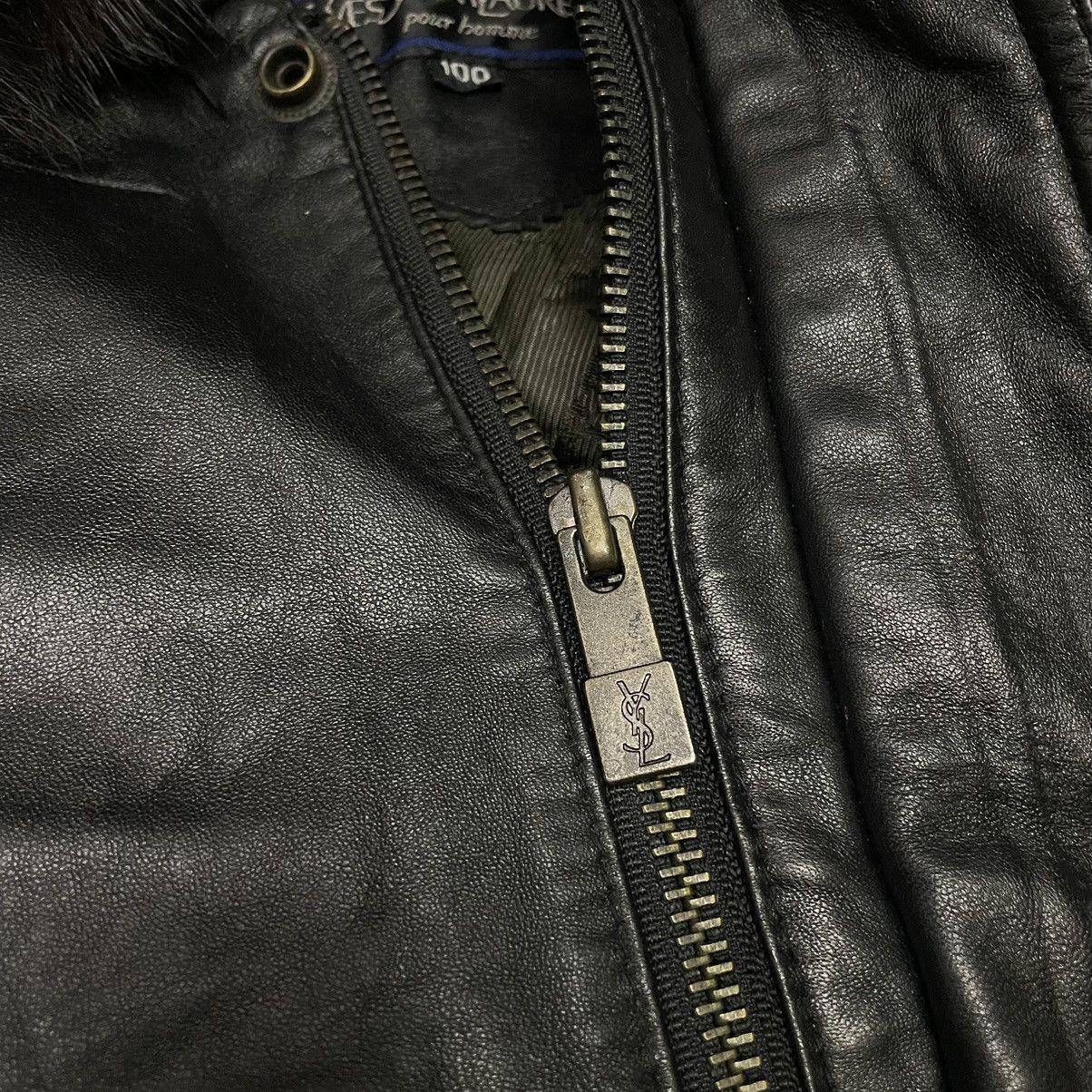 Yves Saint Laurent Vintage YSL Yves Saint Laurent Leather Bomber Jacket Size US M / EU 48-50 / 2 - 7 Thumbnail