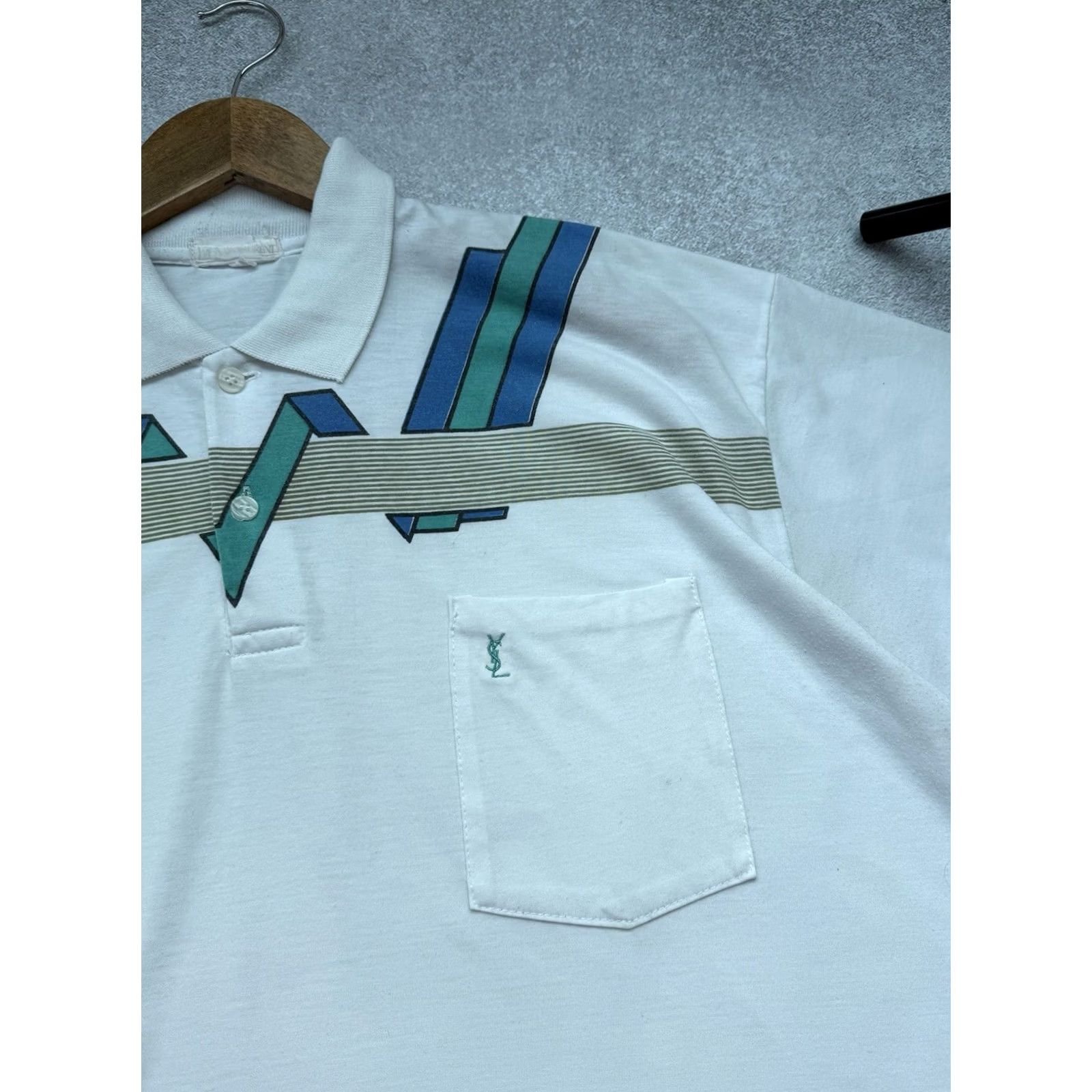 Yves Saint Laurent VINTAGE Yves Saint Laurent Polos T-Shirt White Casual Size M Mens Polo Short Sleeve Collared 90s 80s Luxury YSL Vintage Polos Size US M / EU 48-50 / 2 - 6 Thumbnail