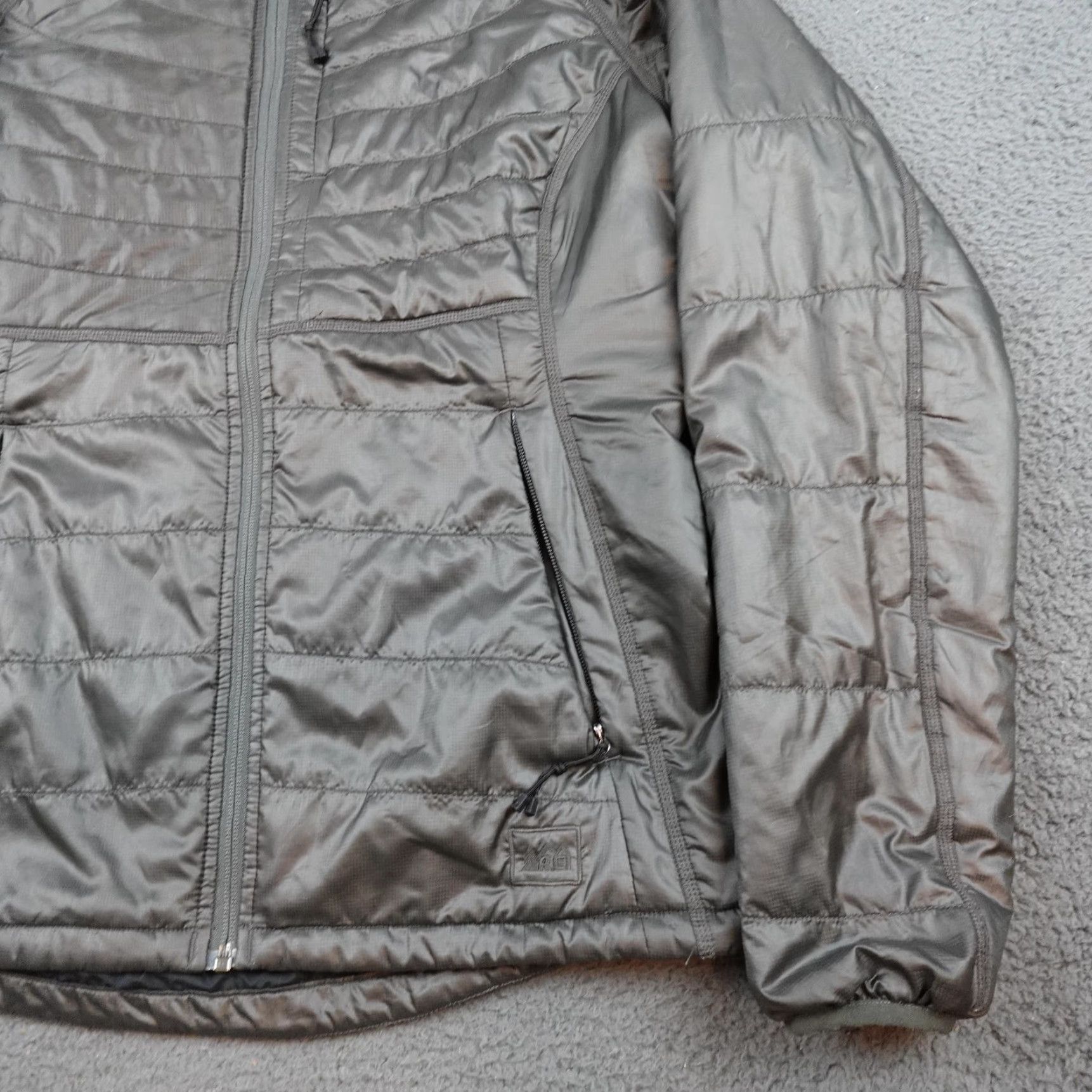 Vintage REI PrimaLoft Jacket Womens Medium Gray Insulated Full Zip Lightweight Size M / US 6-8 / IT 42-44 - 2 Thumbnail